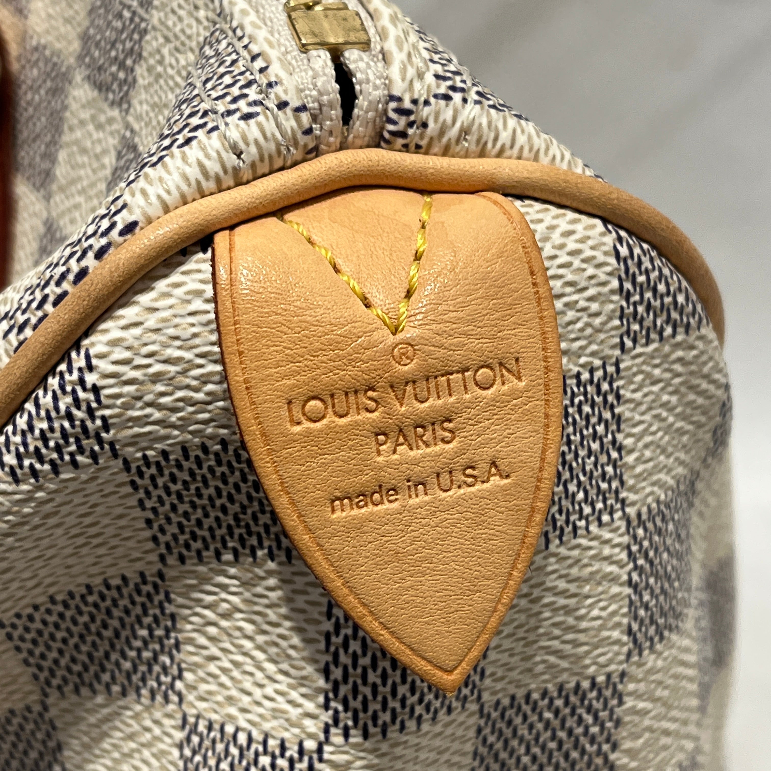 LOUIS VUITTON/Hand Bag/Monogram/Leather/WHT/DAMIER AZUR SPEEDY 25 view 6