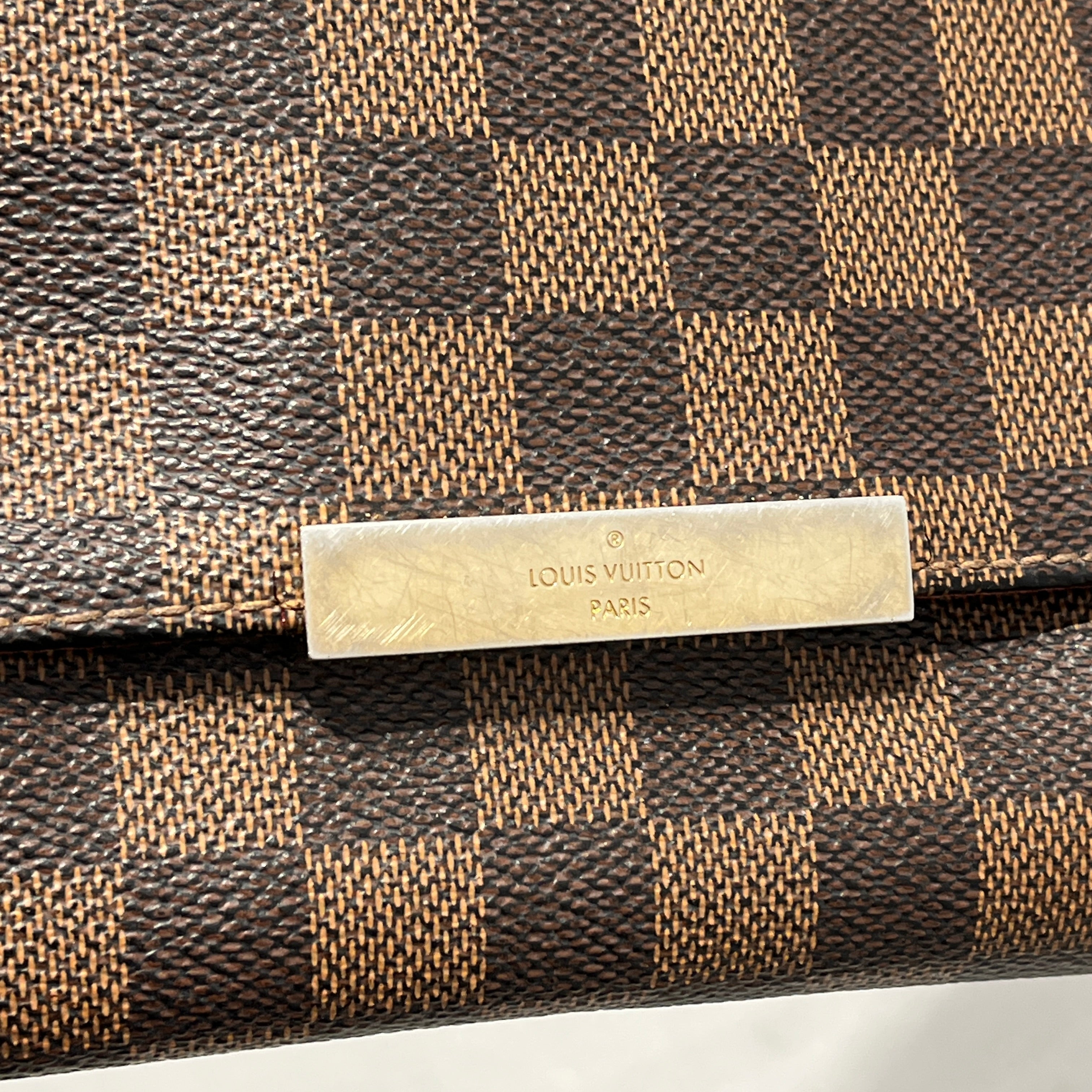LOUIS VUITTON/Cross Body Bag/All Over Print/Leather/BRW/DAMIER EBENE FAVORITE MM view 8