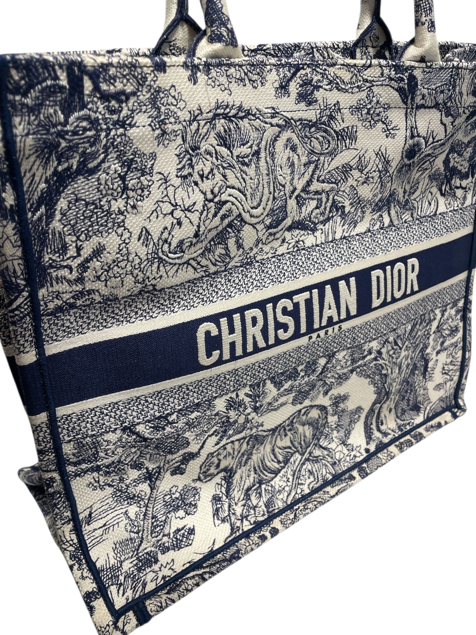 Christian Dior/Tote Bag/All Over Print/BLU/Book Tote Ecru and Blue Toile view 6