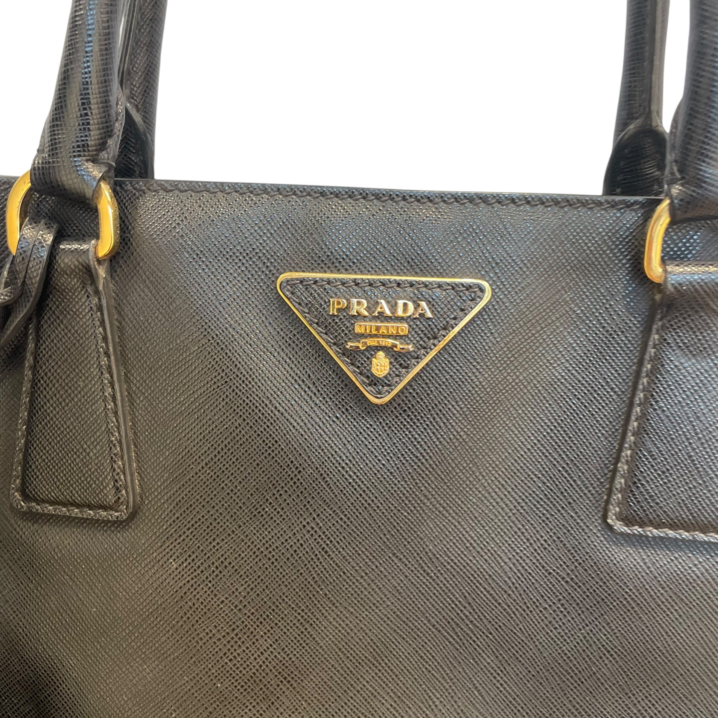 PRADA/Hand Bag/BLK/galleria/saffiano leather view 3
