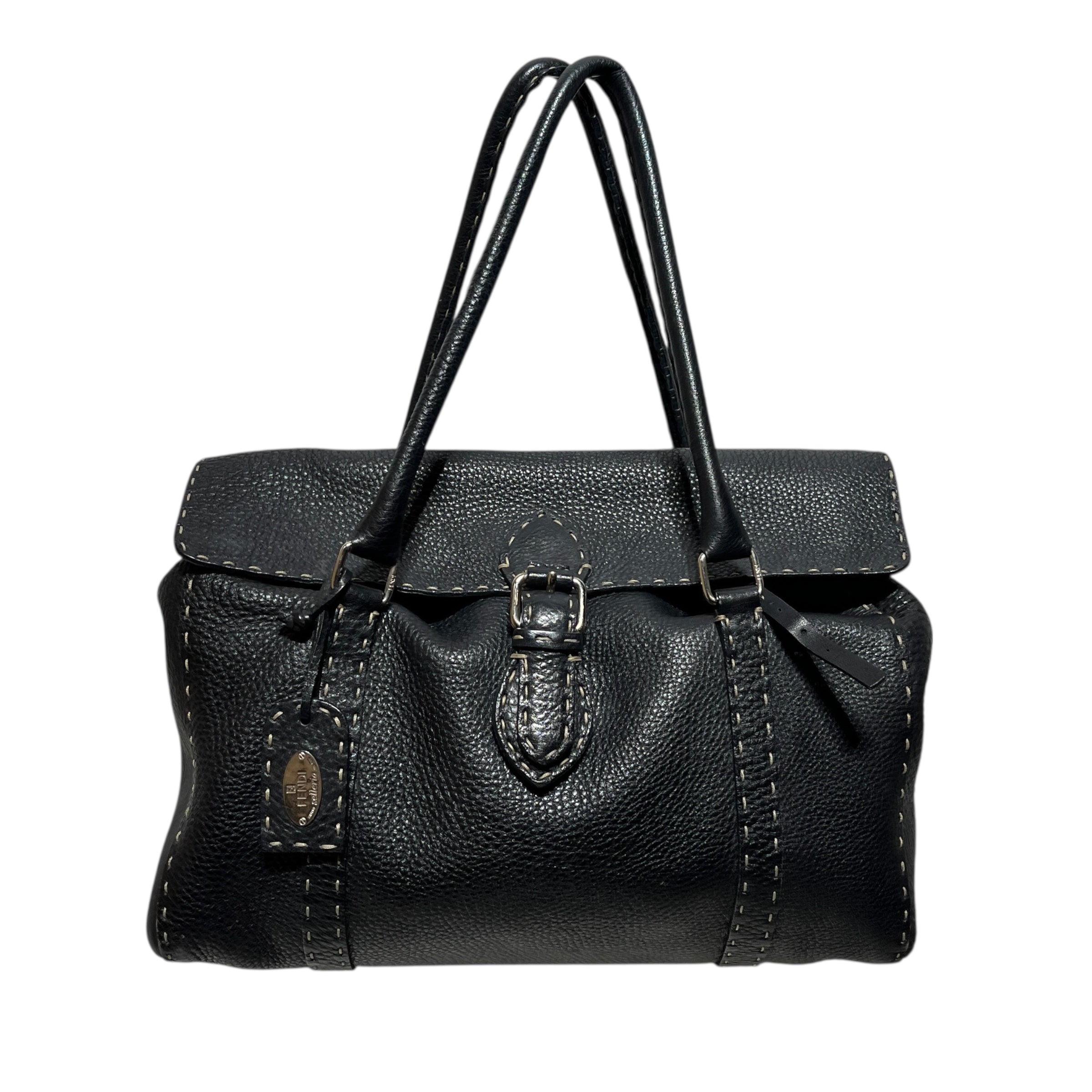FENDI/Hand Bag/Leather/BLK/Sellerina Linda Large view 1