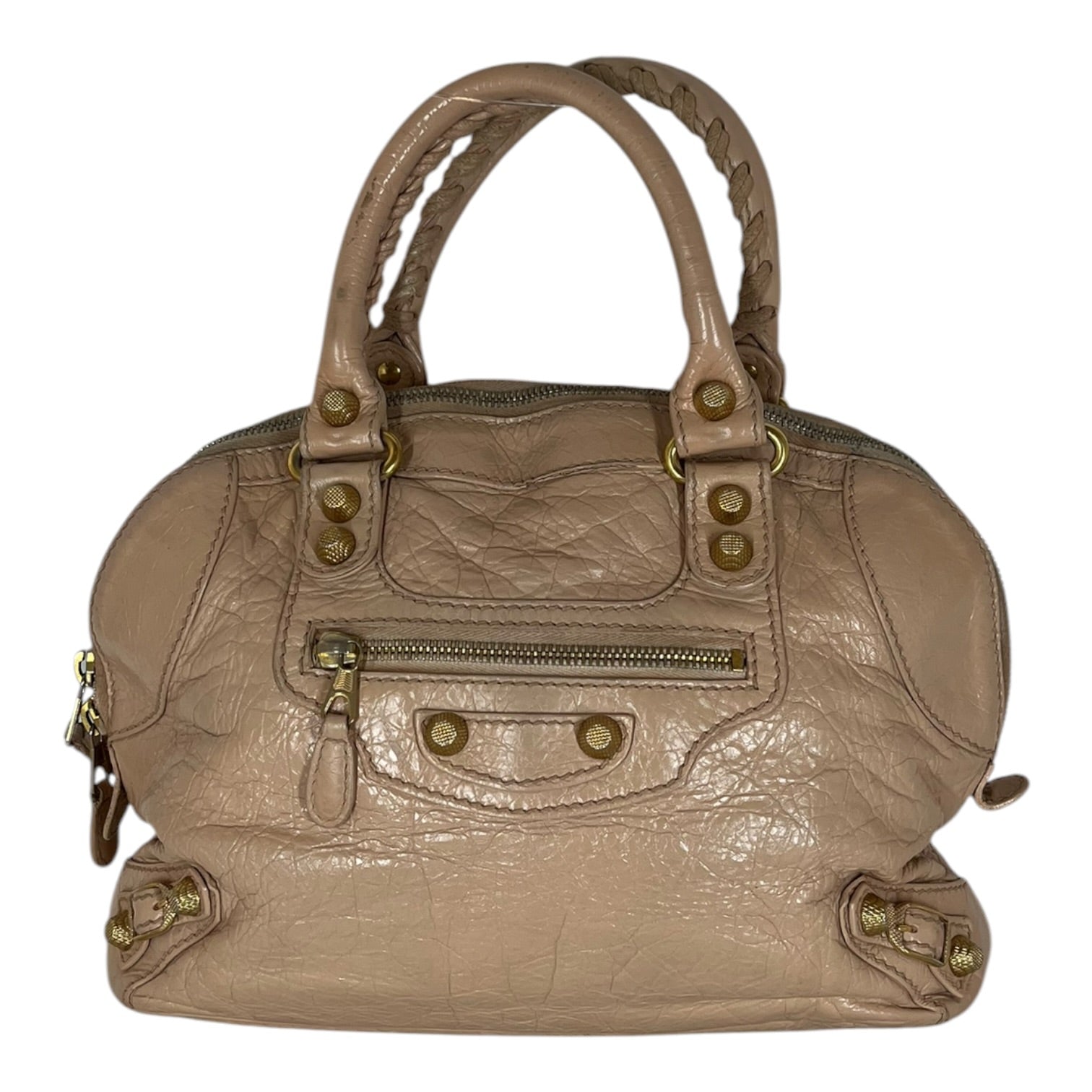 BALENCIAGA/Hand Bag/Leather/PNK/MINI CITY BAG W/ GOLD HARDWARE view 1