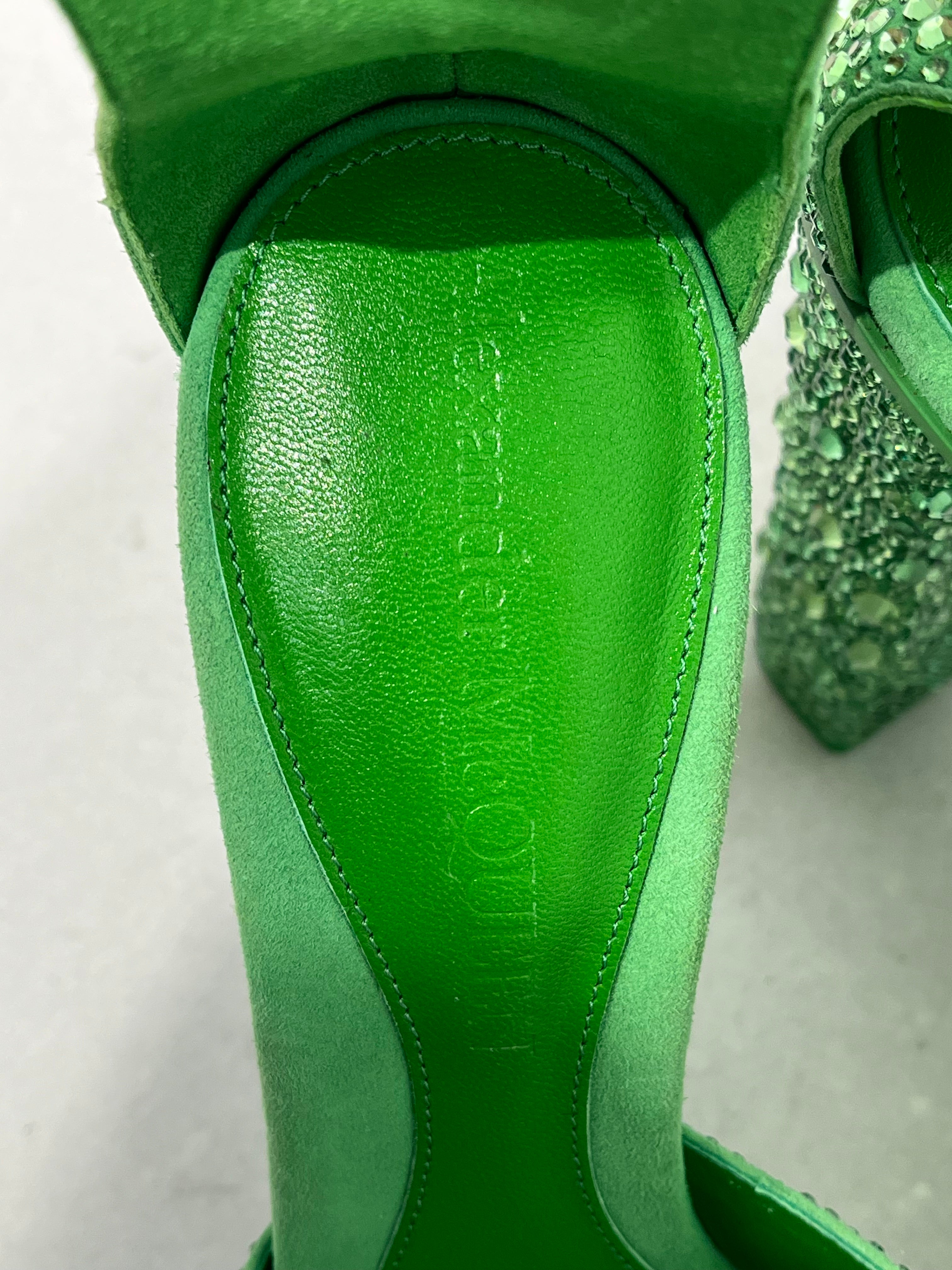 Alexander McQueen/Heels/EU 38/Leather/GRN/GREEN GEM HEELS BRAND NEW view 6