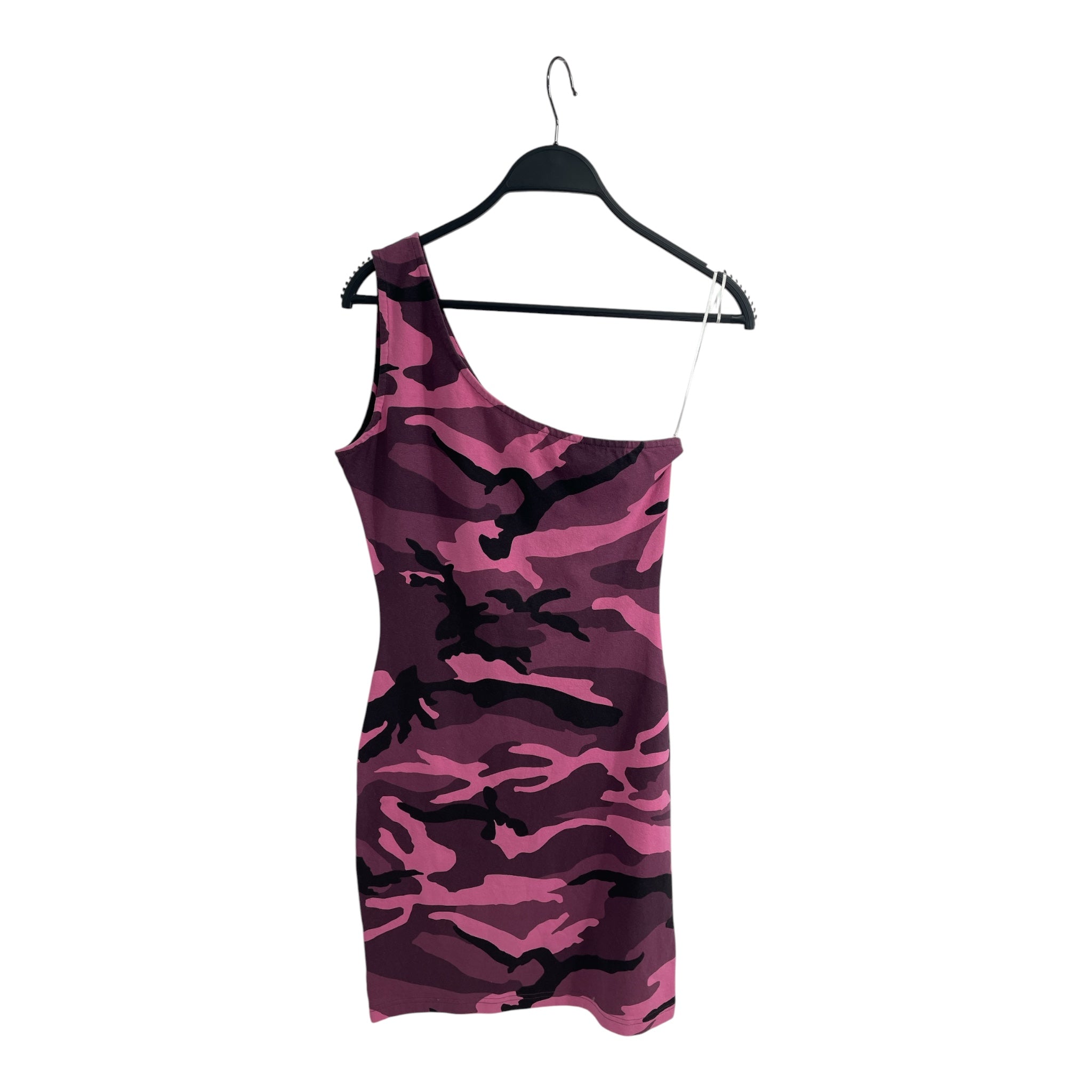 BALENCIAGA/SL Dress/M/Camouflage/Cotton/PNK/ONE SHOULDER DRESS view 1