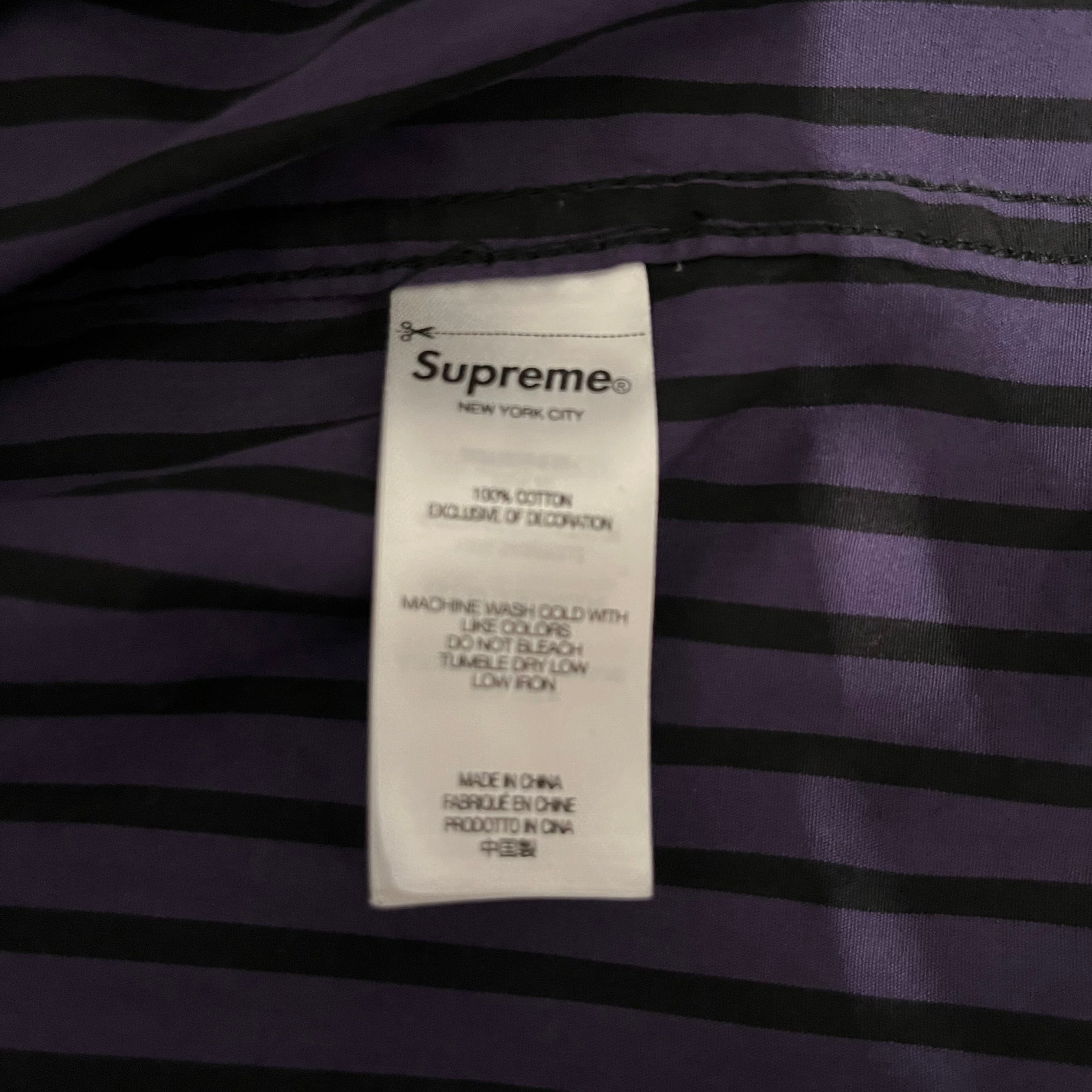 Supreme/LS Shirt/S/Cotton/PPL/Stripe/SS26 CROWN EMBROIDERED view 6
