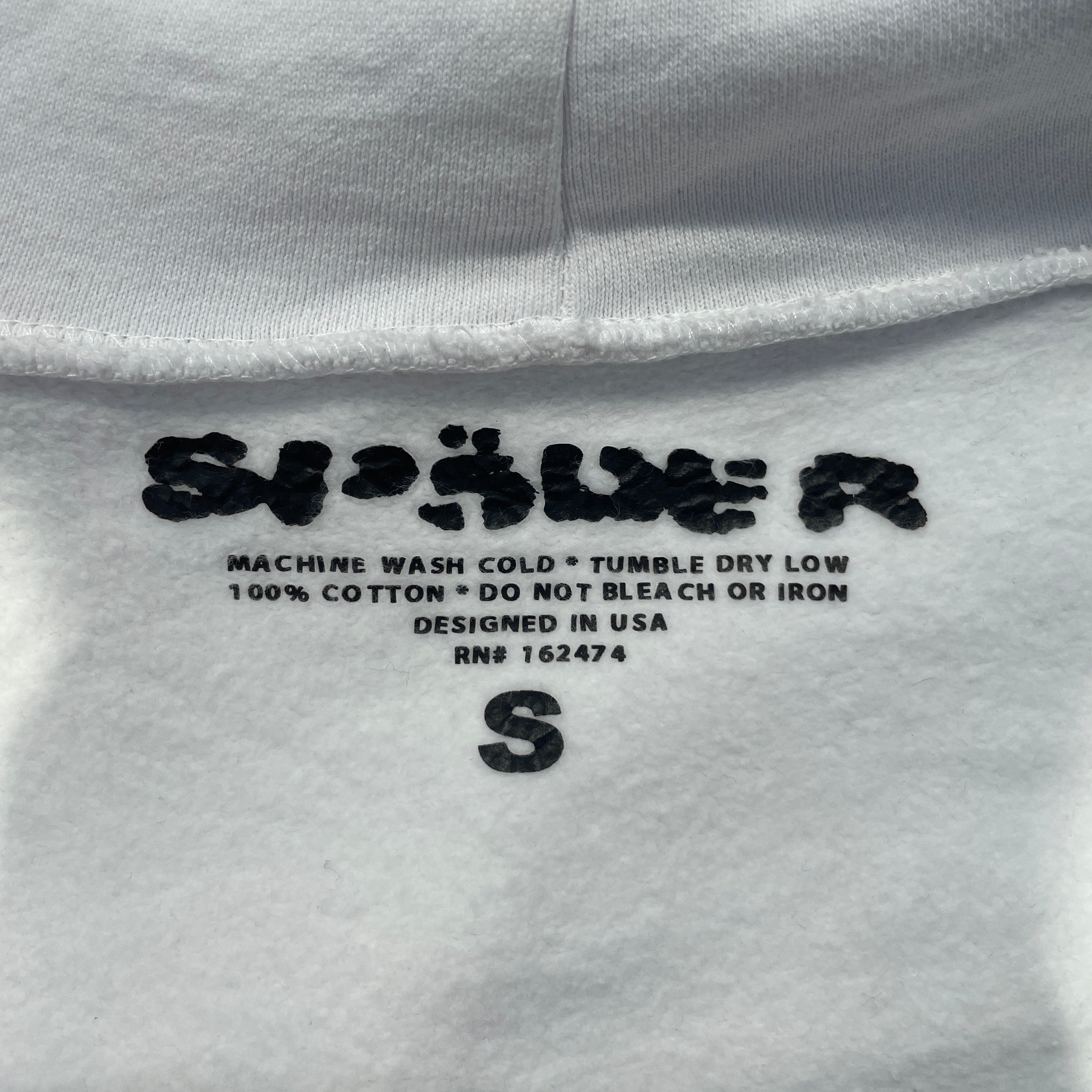 Sp5der/Hoodie/S/Cotton/WHT/white sp5der hoodie grey web view 8