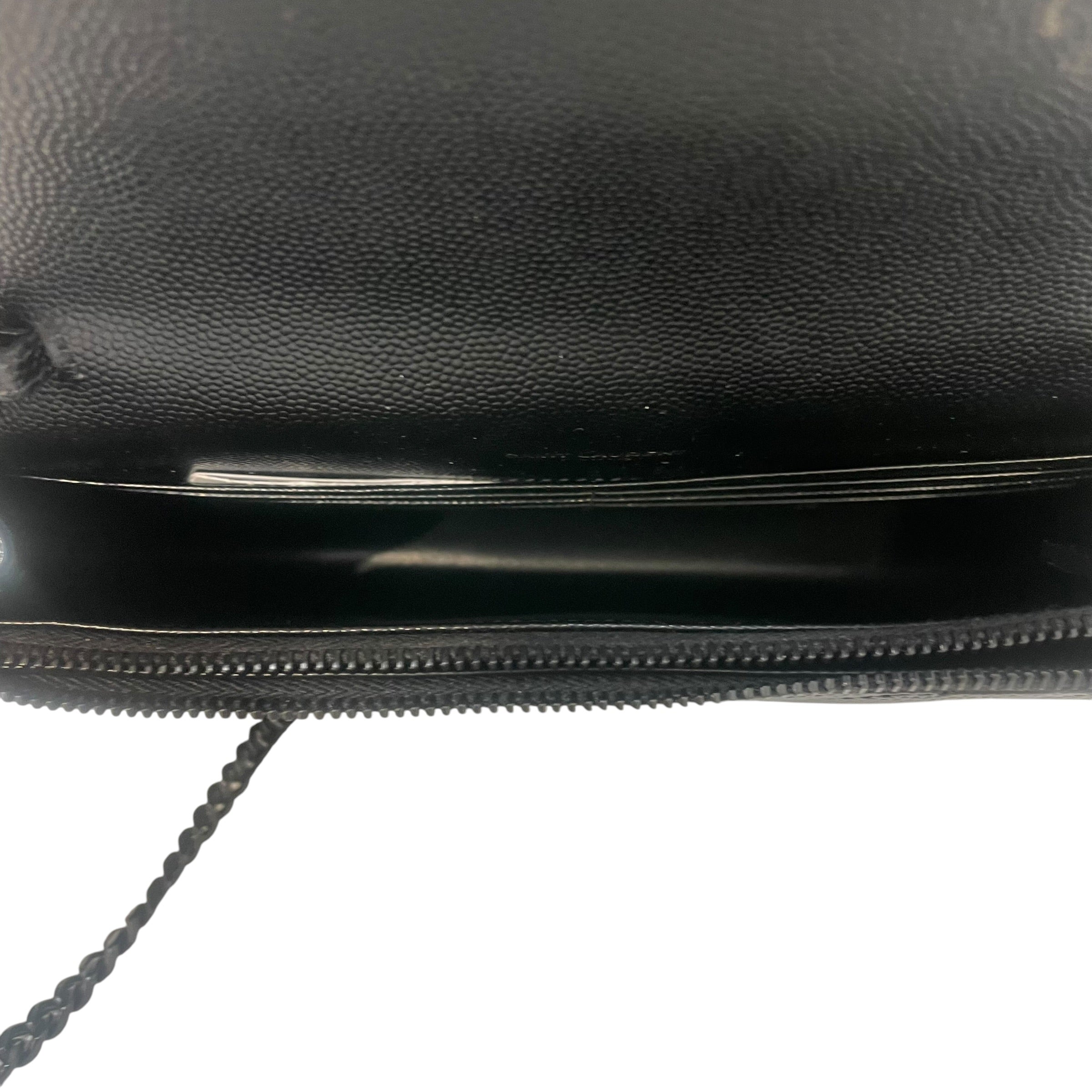 YVES SAINT LAURENT/Cross Body Bag/Monogram/Leather/BLK/Chain Wallet Cassandra Style view 4