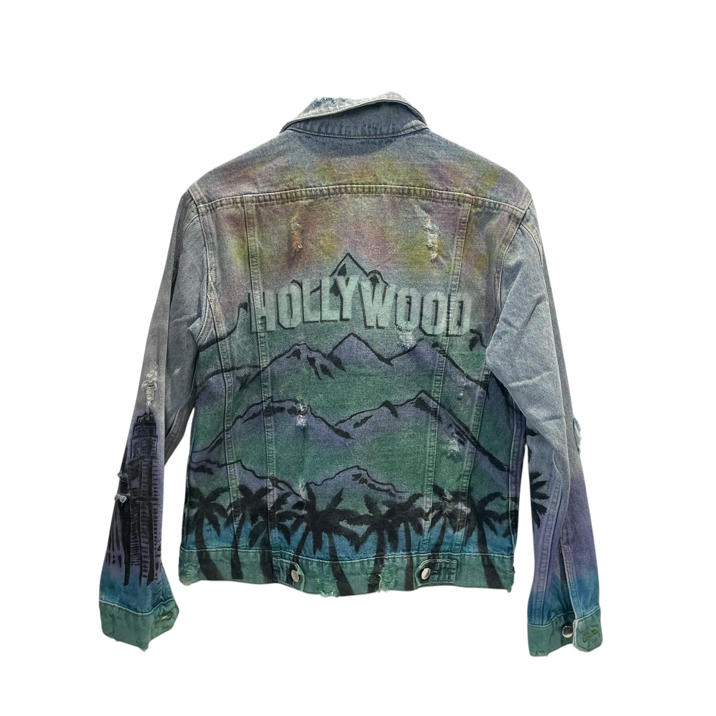 AMIRI/Denim Jkt/XL/Denim/BLU/All Over Print/ Denim Hollywood Trucker view 2