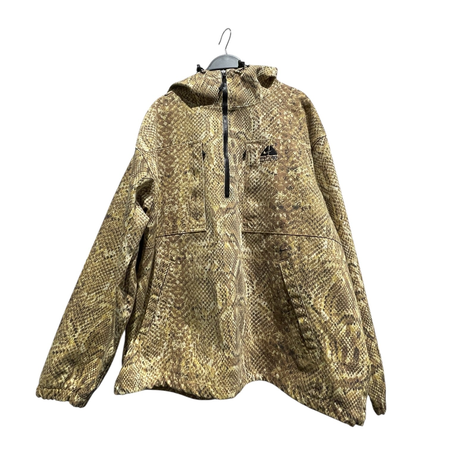 NIKE ACG/Supreme/Hoodie/XL/Cotton/YEL/Gold Snakeskin Hood Pullover view 1