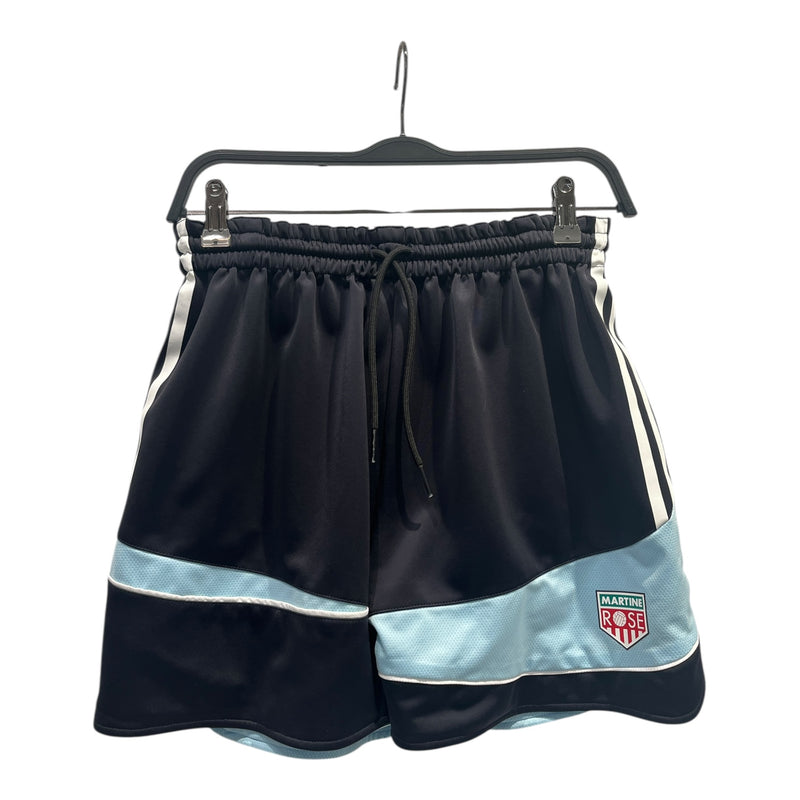 MARTINE ROSE/Shorts/S/Border/Cotton/BLU/REVERSIBLE SHORTS