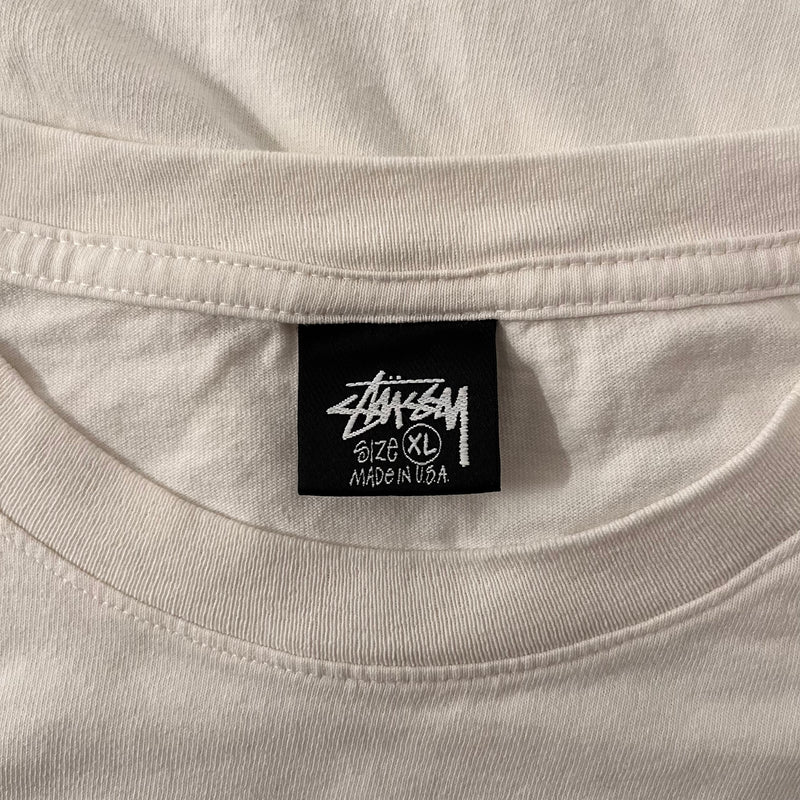 STUSSY/T-Shirt/XL/Cotton/WHT/