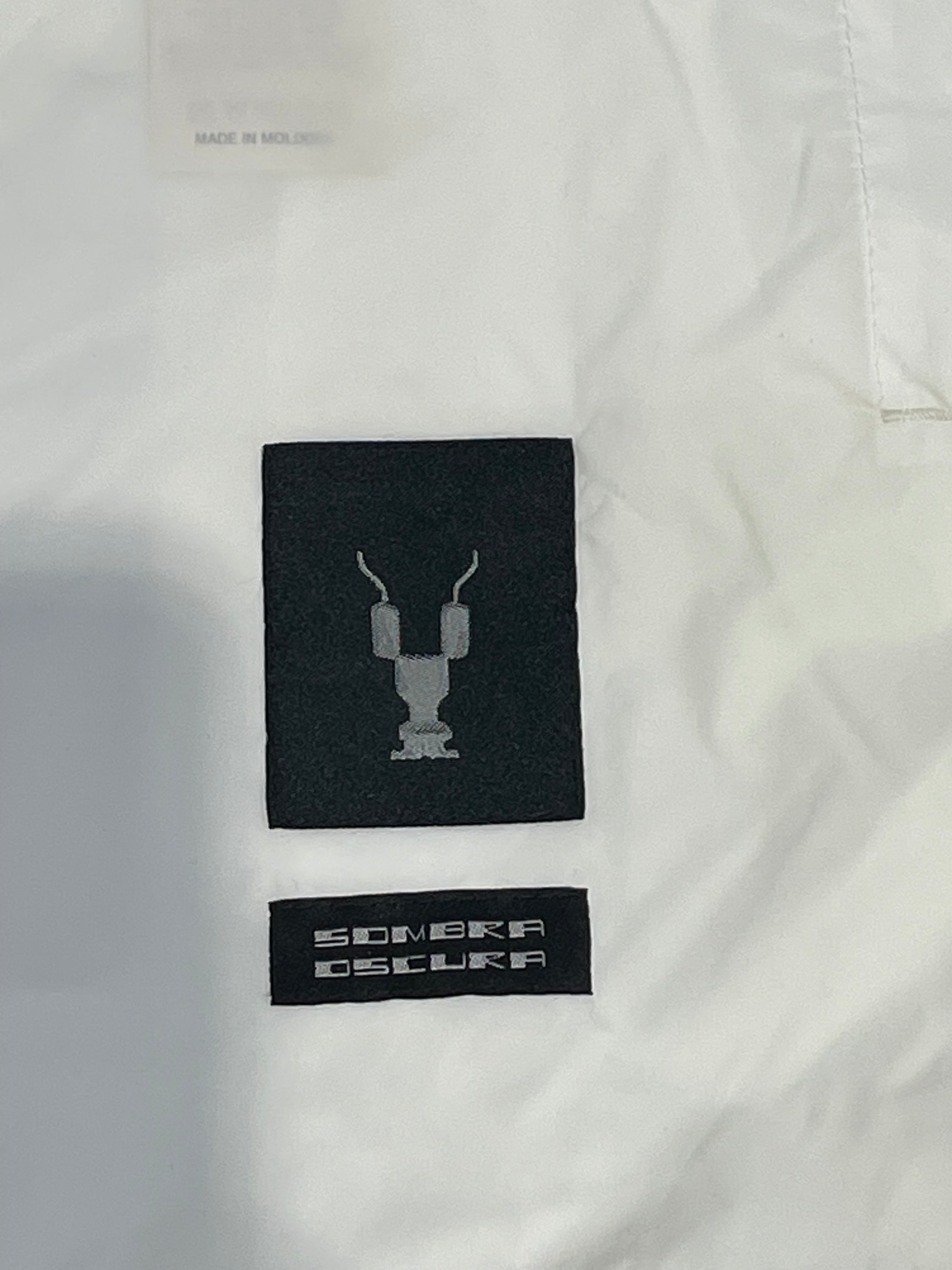 RICK OWENS DRKSHDW/Windbreaker/L/Nylon/WHT/SOMBRA OSCURA W/ DRAWSTRINGS view 3