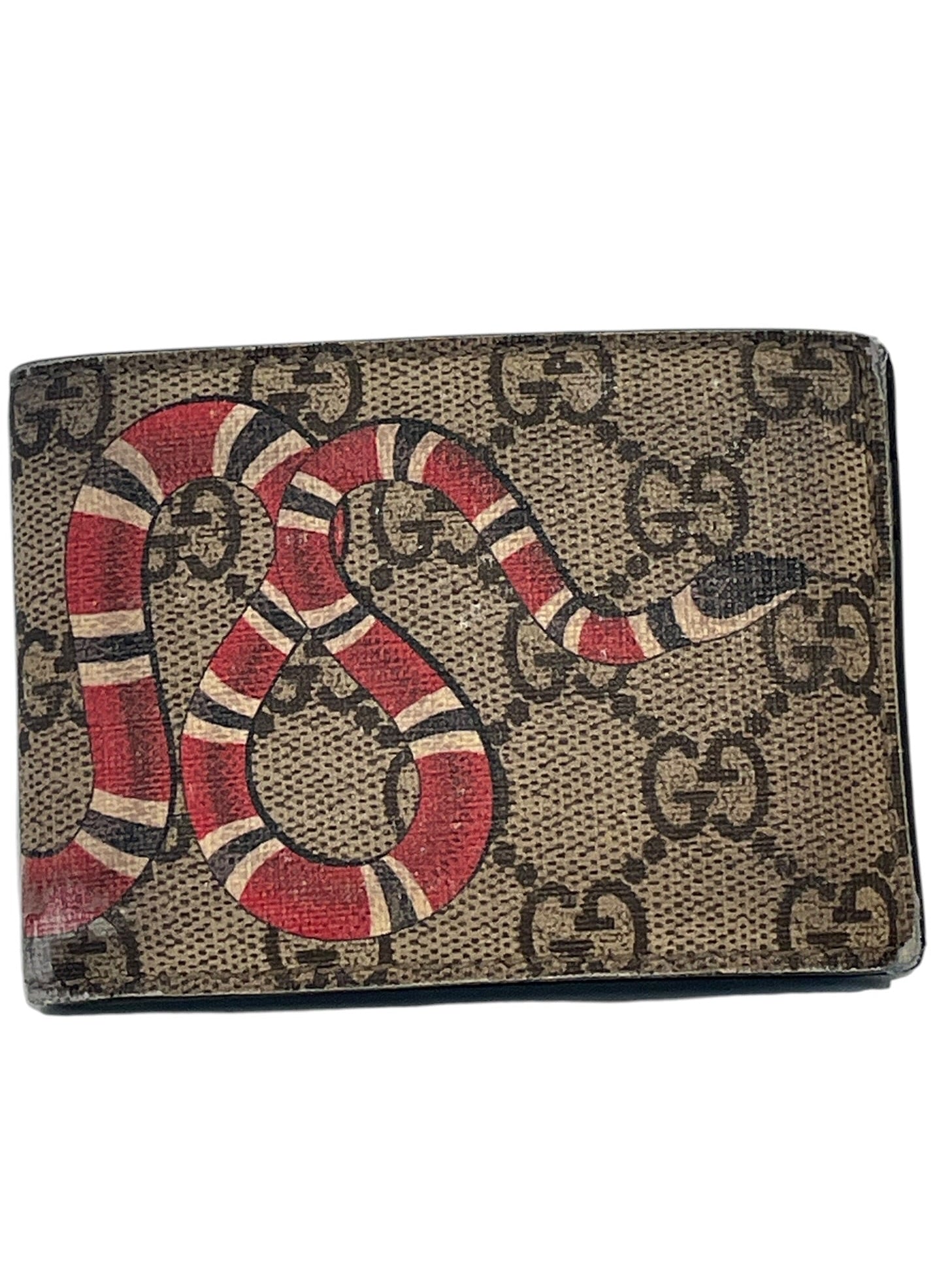 GUCCI/Bifold Wallet/Monogram/BRW/Gucci gg supreme kingsnake view 1