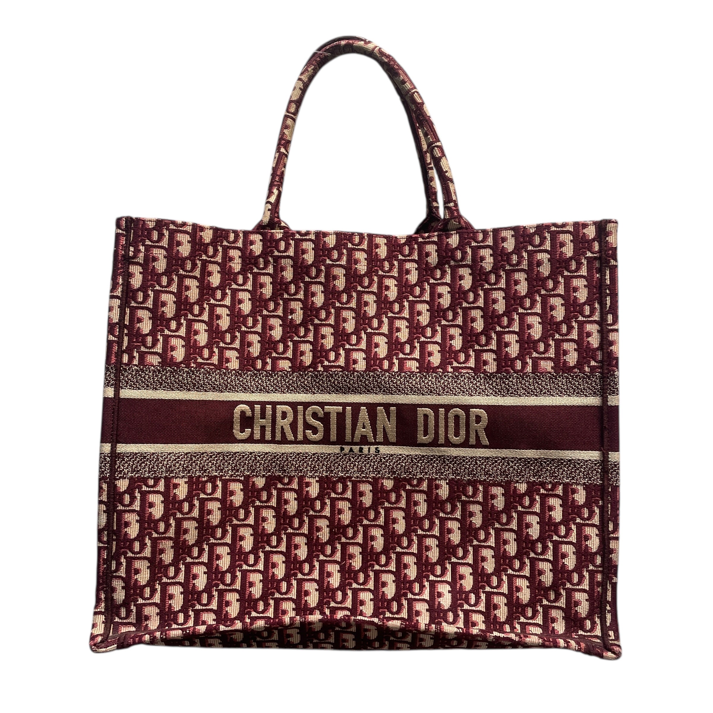 Christian Dior/Tote Bag/Monogram/Cotton/BRD/Oblique Jacquard Large view 1
