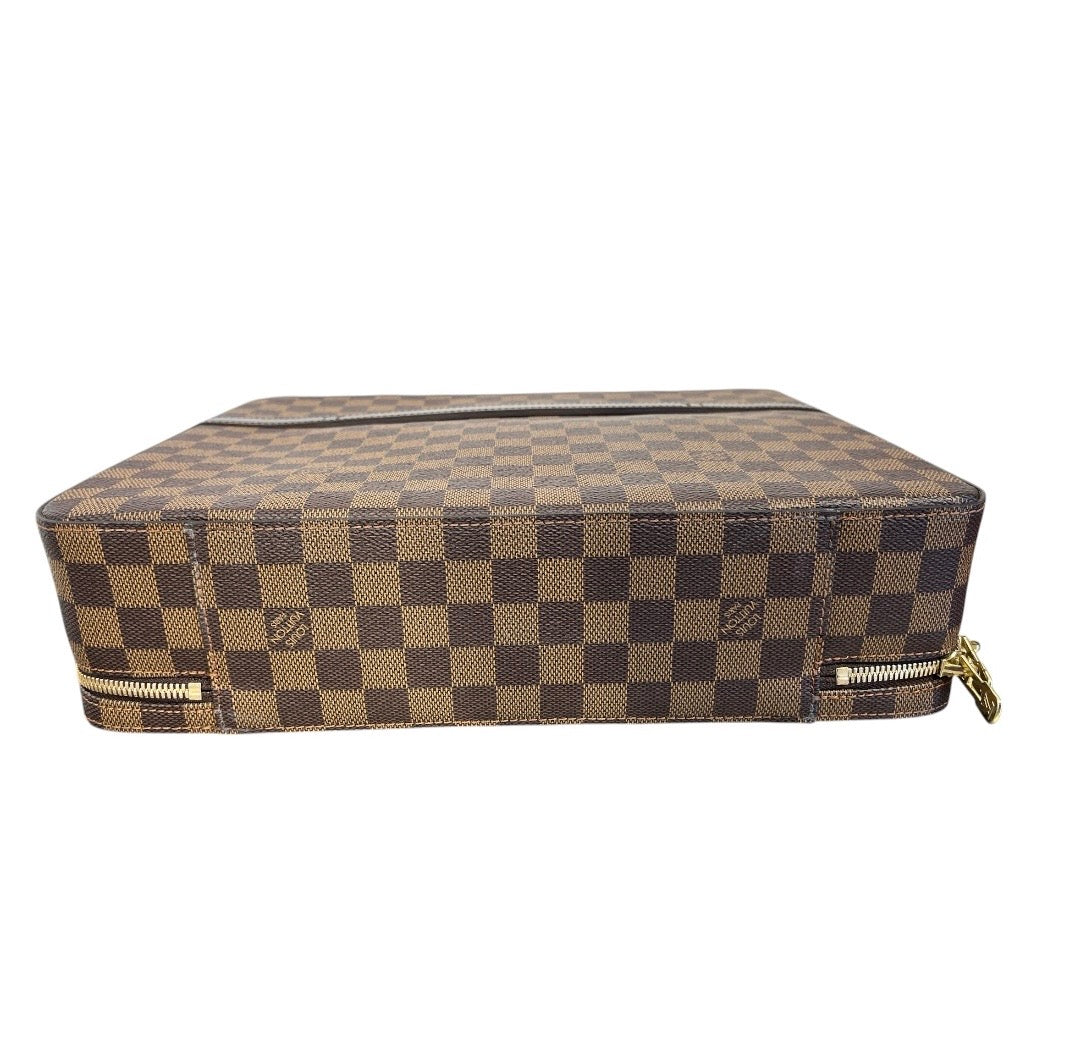 LOUIS VUITTON/Cross Body Bag/Leather/BRW/PORTE ORDINATEUR CROSSBODY view 3
