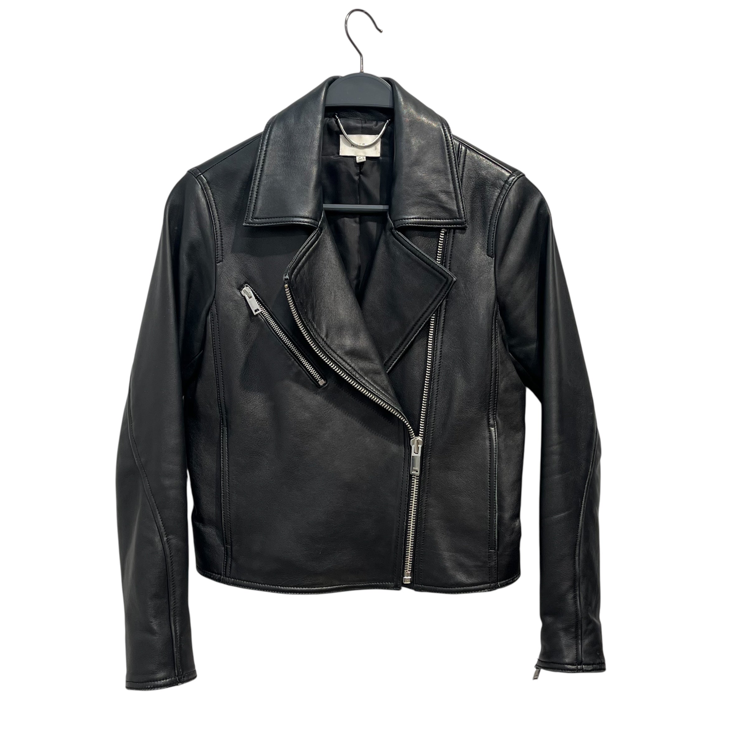 REISS/Leather Jkt/6/Leather/BLK/biker jkt view 1