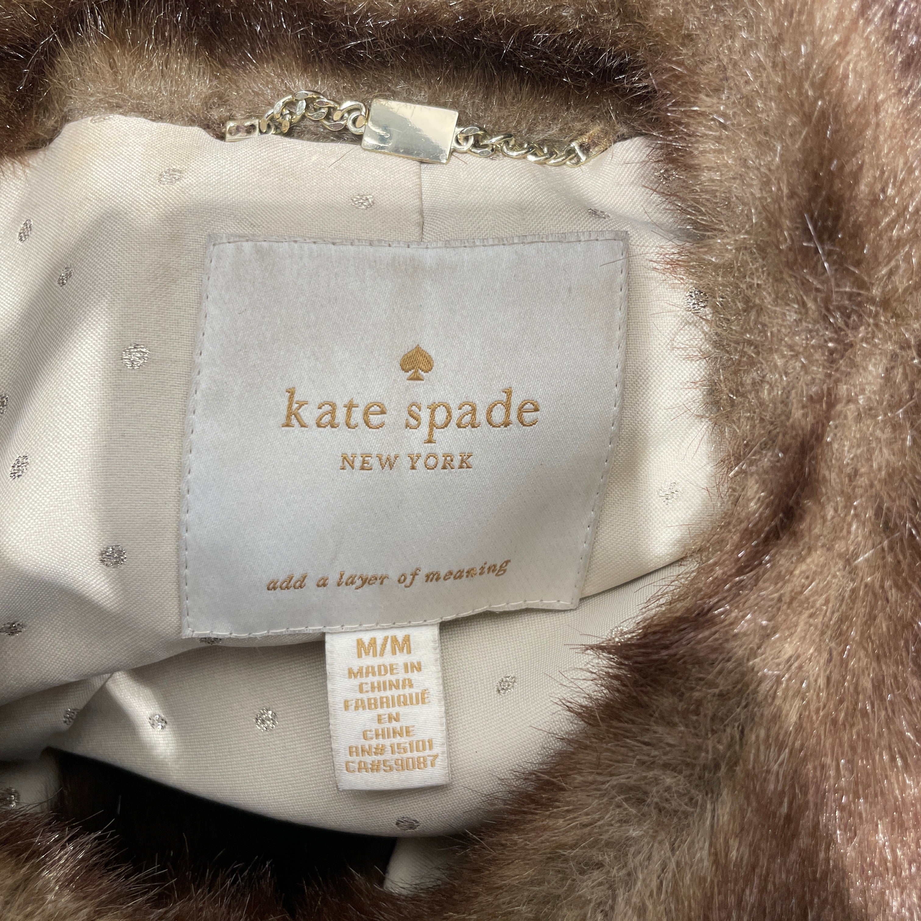 kate spade new york/Coat/M/Fake Fur/BRW/Faux Fur Shearling Coat view 3