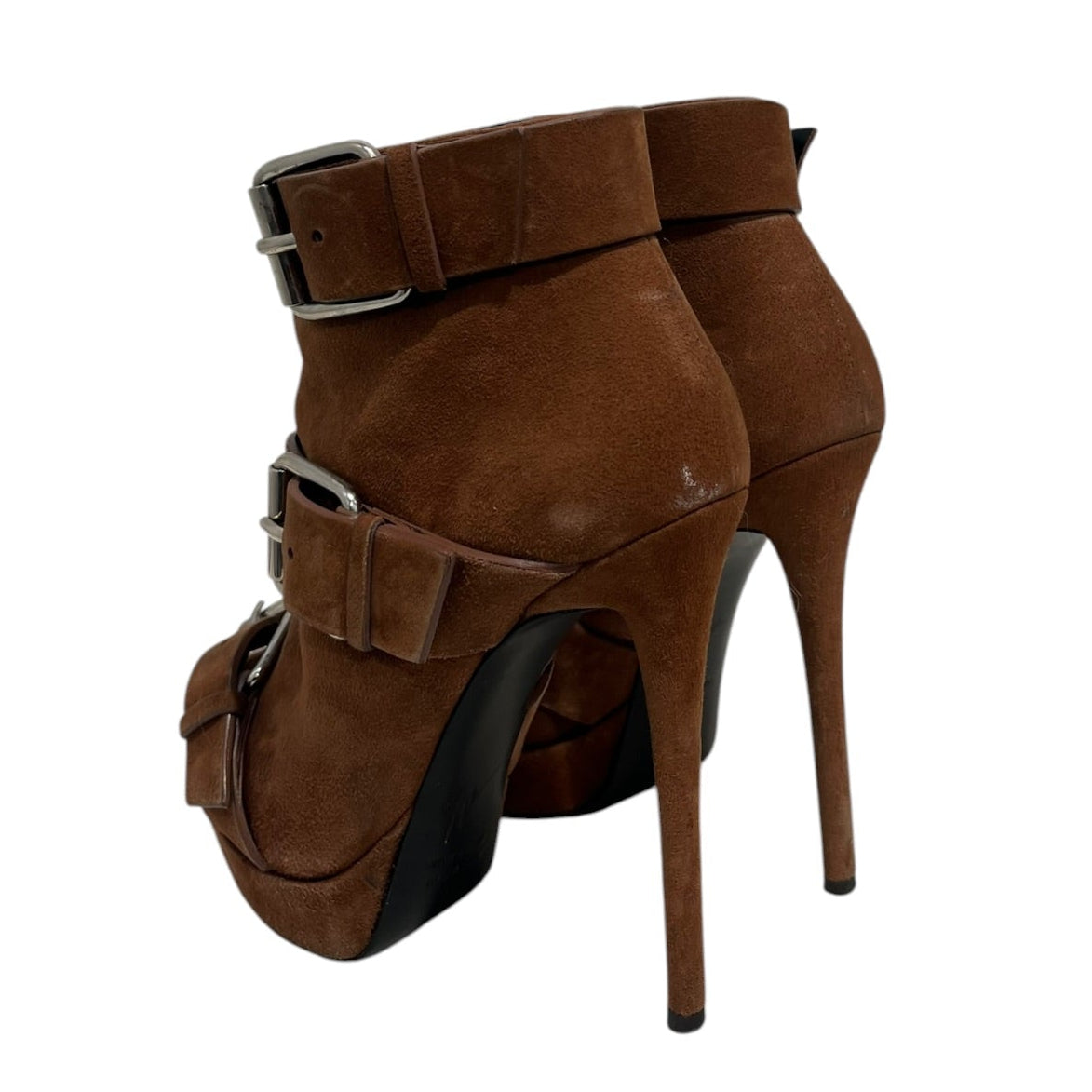 Giuseppe Zanotti/Heels/EU 37/Suede/BRW/3 buckle strap high heel view 2