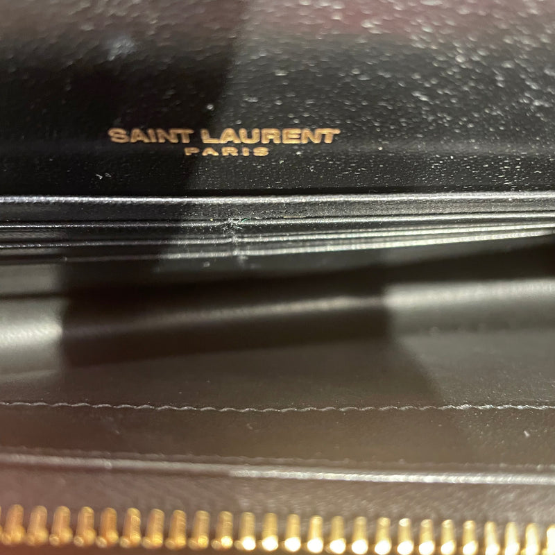 SAINT LAURENT/Cross Body Bag/Leather/BLK/Cassandra Quilted