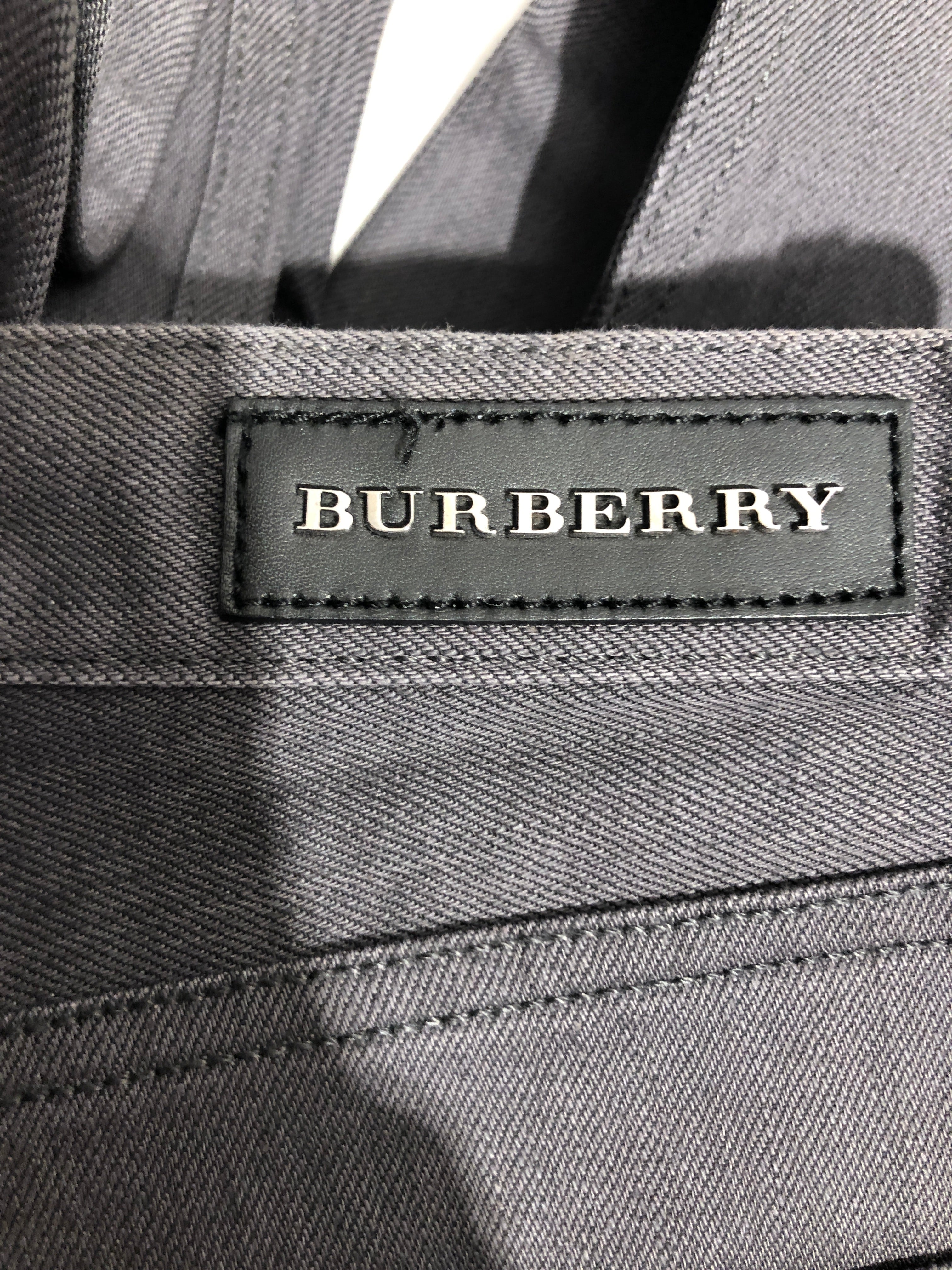 BURBERRY LONDON/Pants/34/Cotton/GRY/CLEAN DENIM view 3