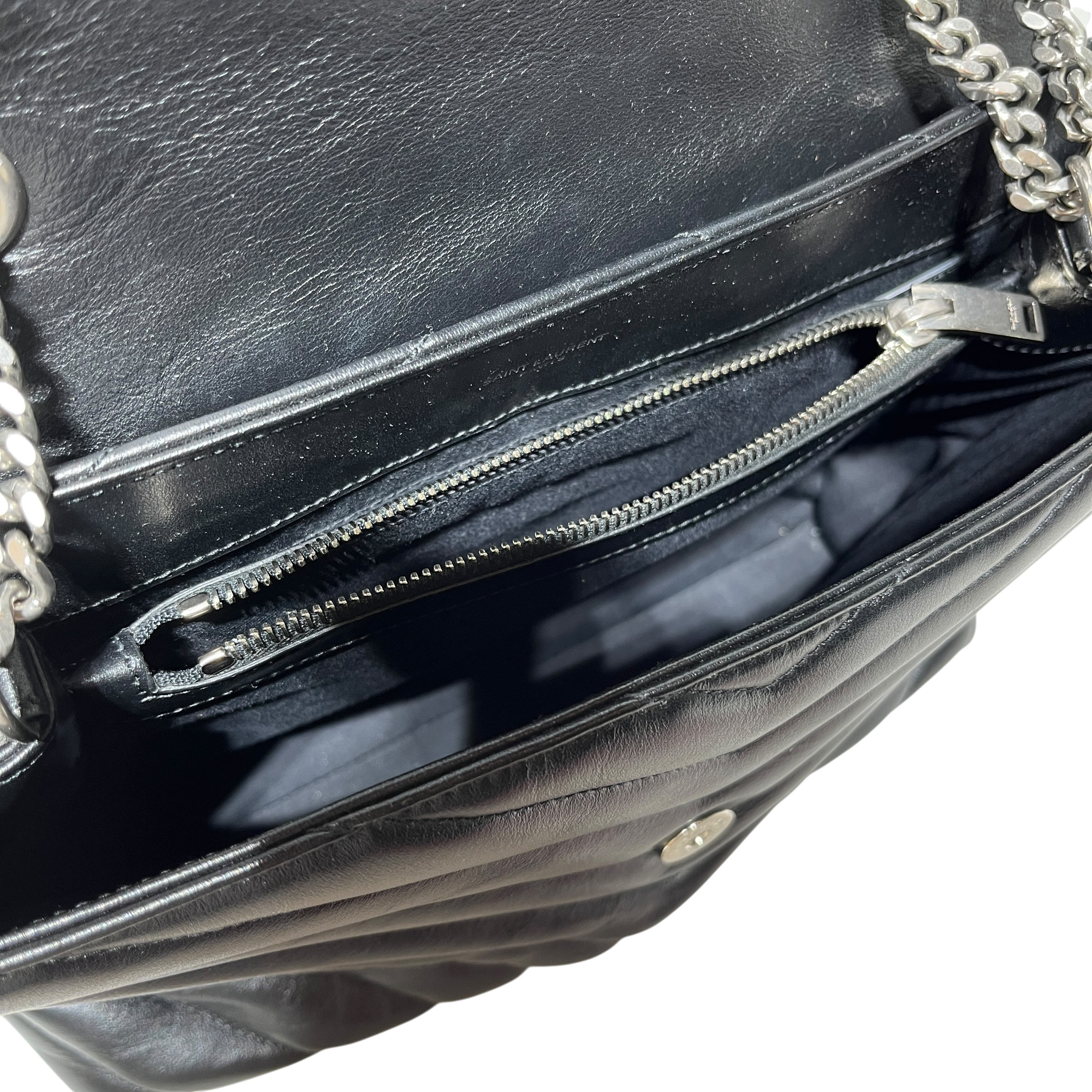 SAINT LAURENT/Cross Body Bag/Leather/BLK/loulou medium view 4