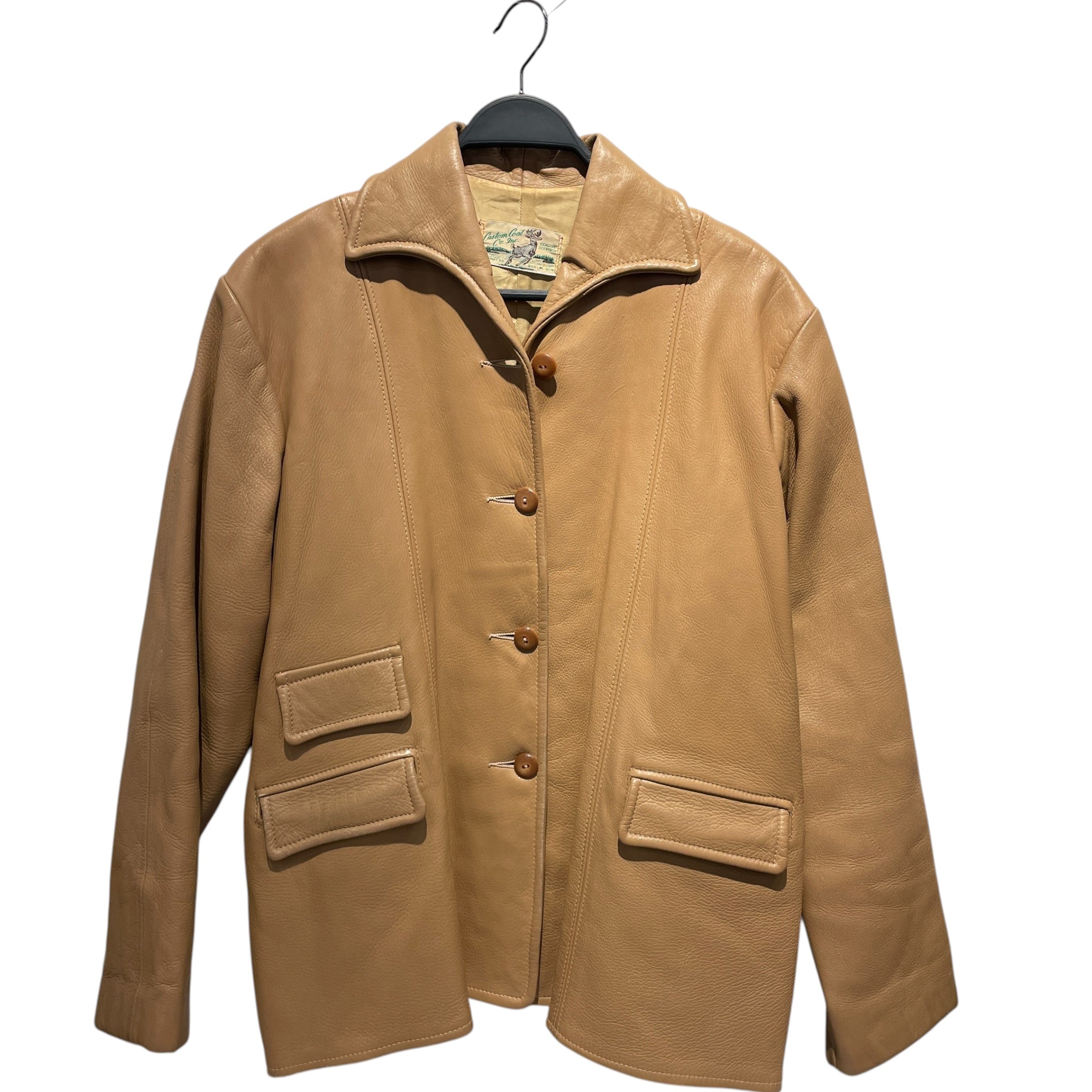 Vintage/Jacket/L/Leather/BEG/custom coat view 1