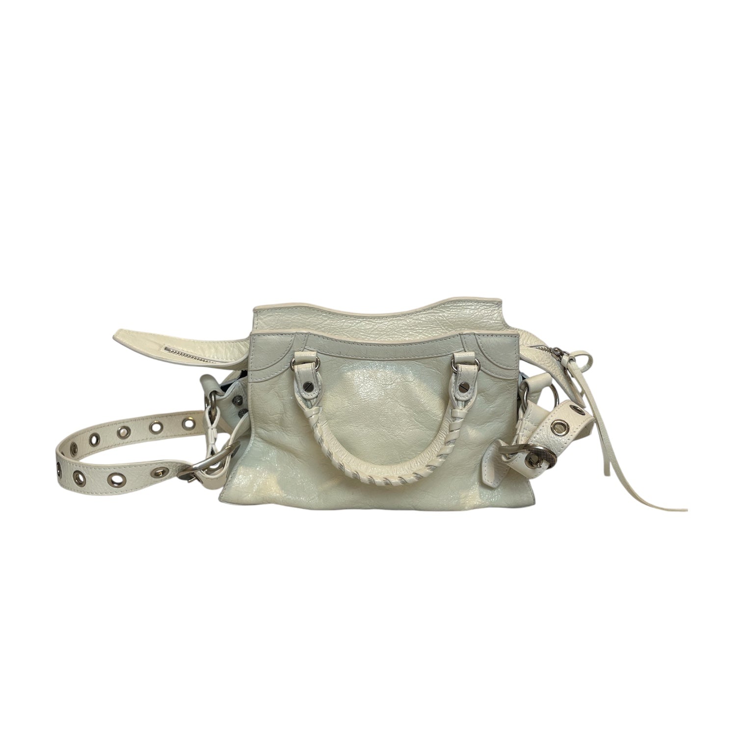 BALENCIAGA/Cross Body Bag/Leather/WHT/NEO CAGOLE MINI LE CITY view 2