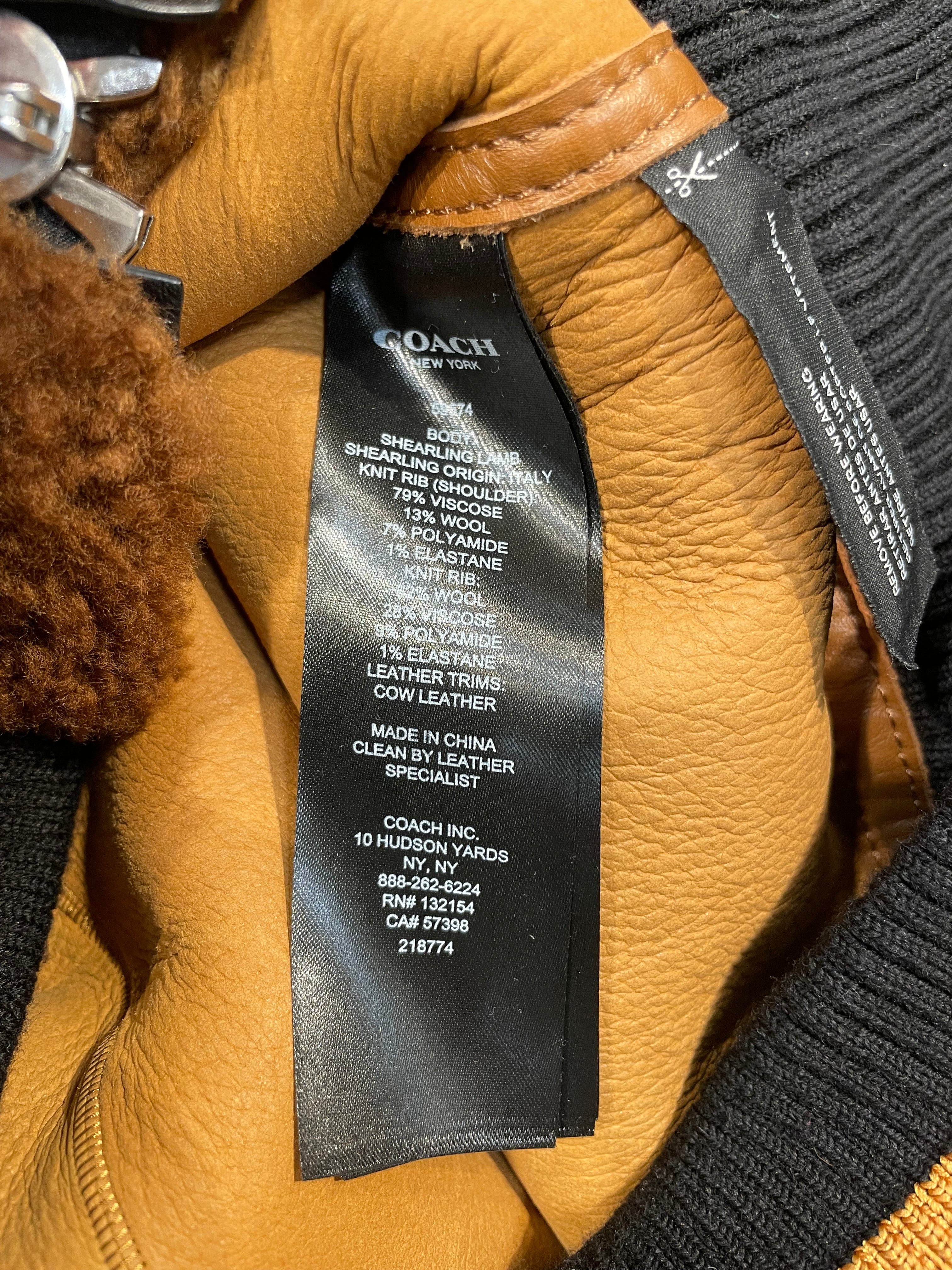 COACH/Souvenir Jkt/50/Leather/BRW/nasa patch teddy view 4