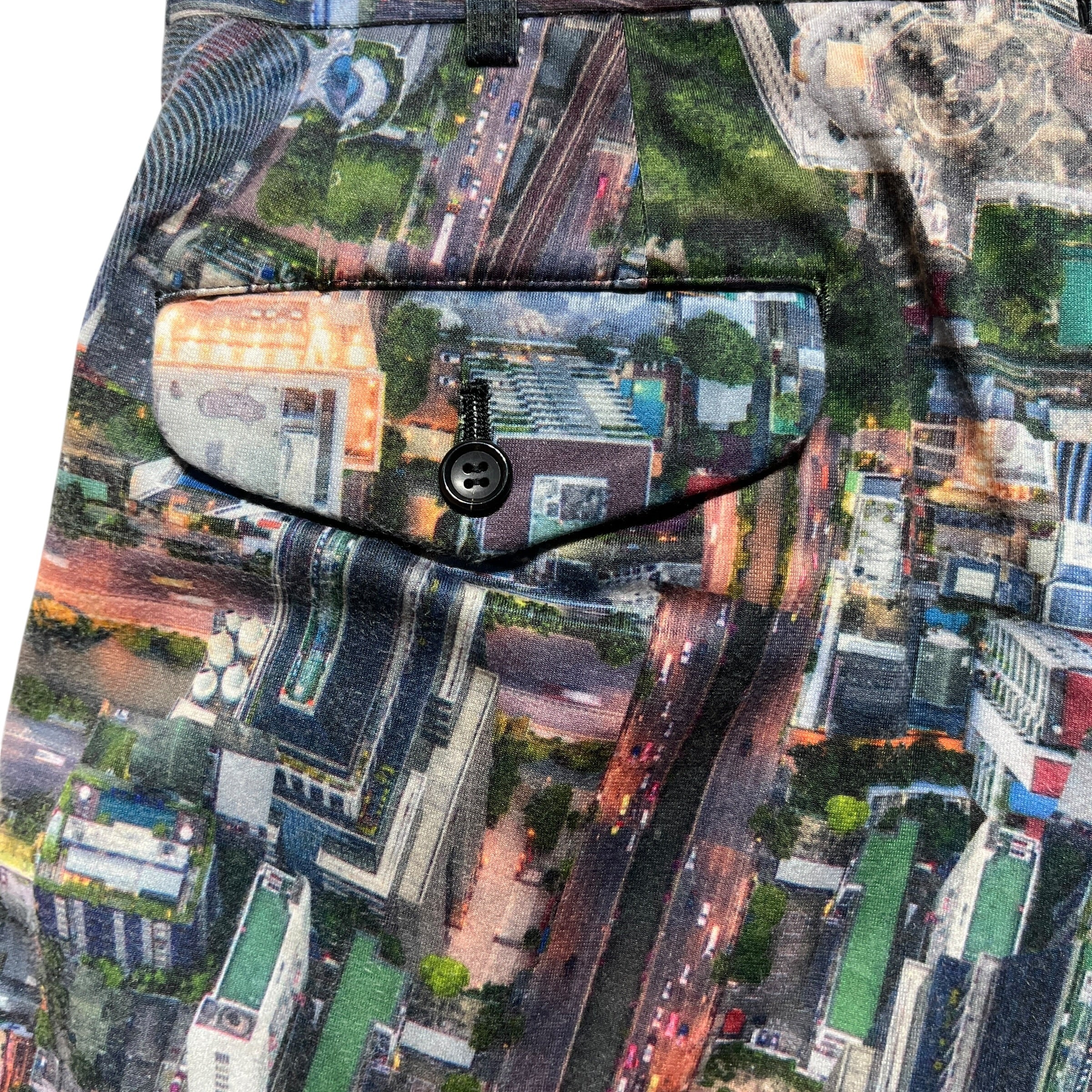 COMME des GARCONS HOMME PLUS/Shorts/S/Cotton/BLU/All Over Print/CITYSCAPE TAILORED view 3
