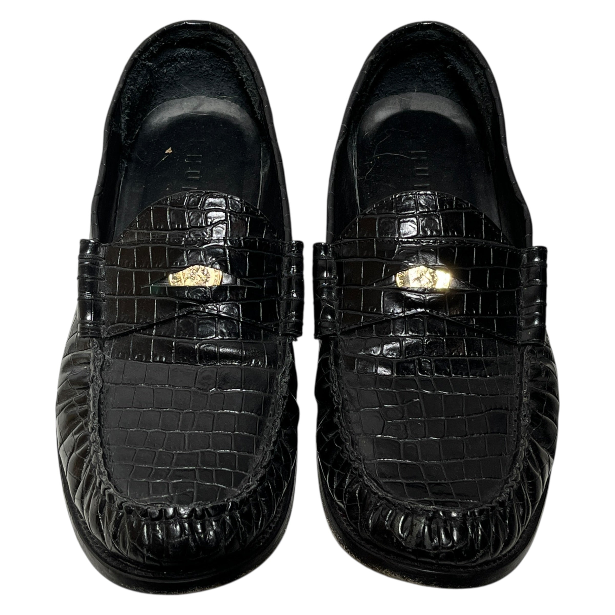 RHUDE/Loafers/US 13/Leather/BLK/CROC LEATHER view 2