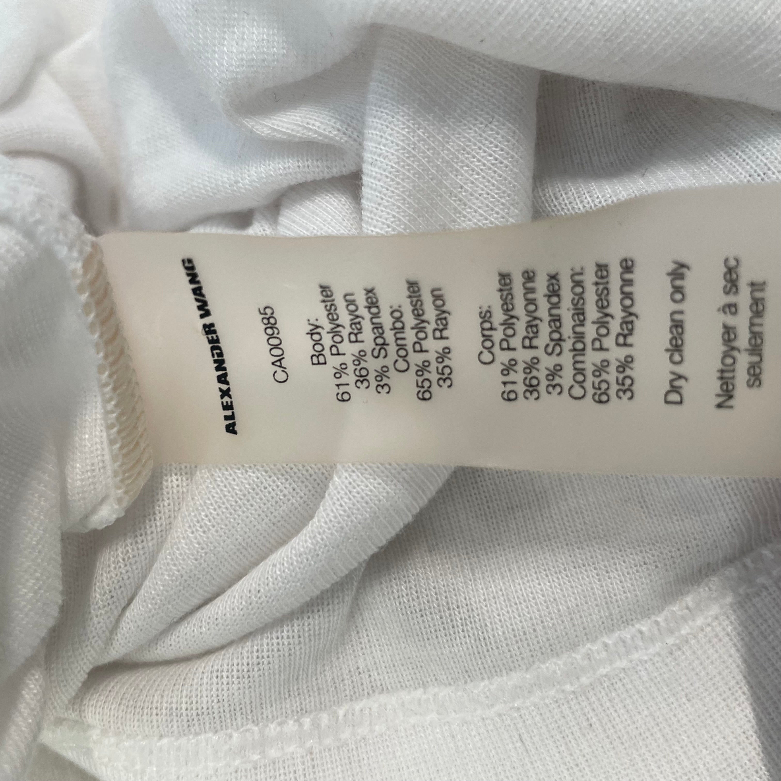 T by ALEXANDER WANG/LS Dress/S/Cotton/WHT/CIRCURAL CUTOUT/LONG/SLIM view 4
