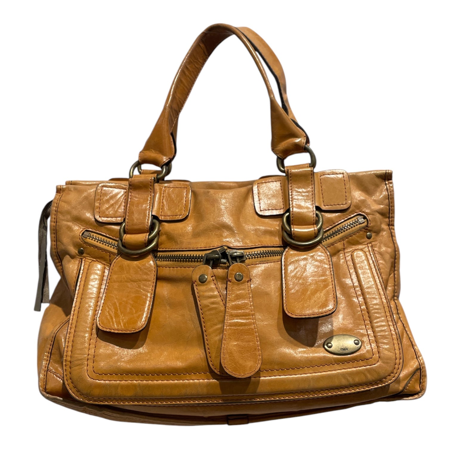 Chloe/Hand Bag/Leather/BEG/BAY SATCHEL BAG view 1