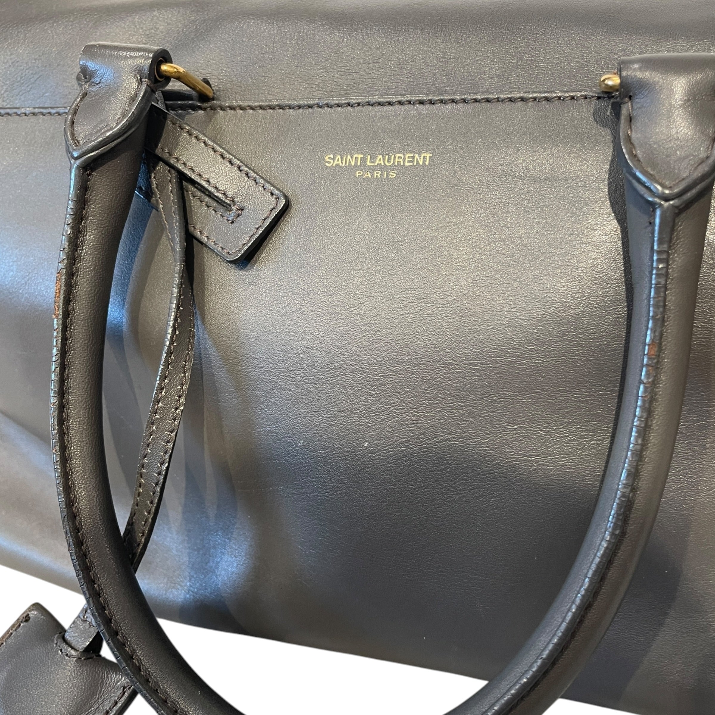SAINT LAURENT/Hand Bag/Leather/GRY/LEATHER CLASSIC DUFFLE view 7