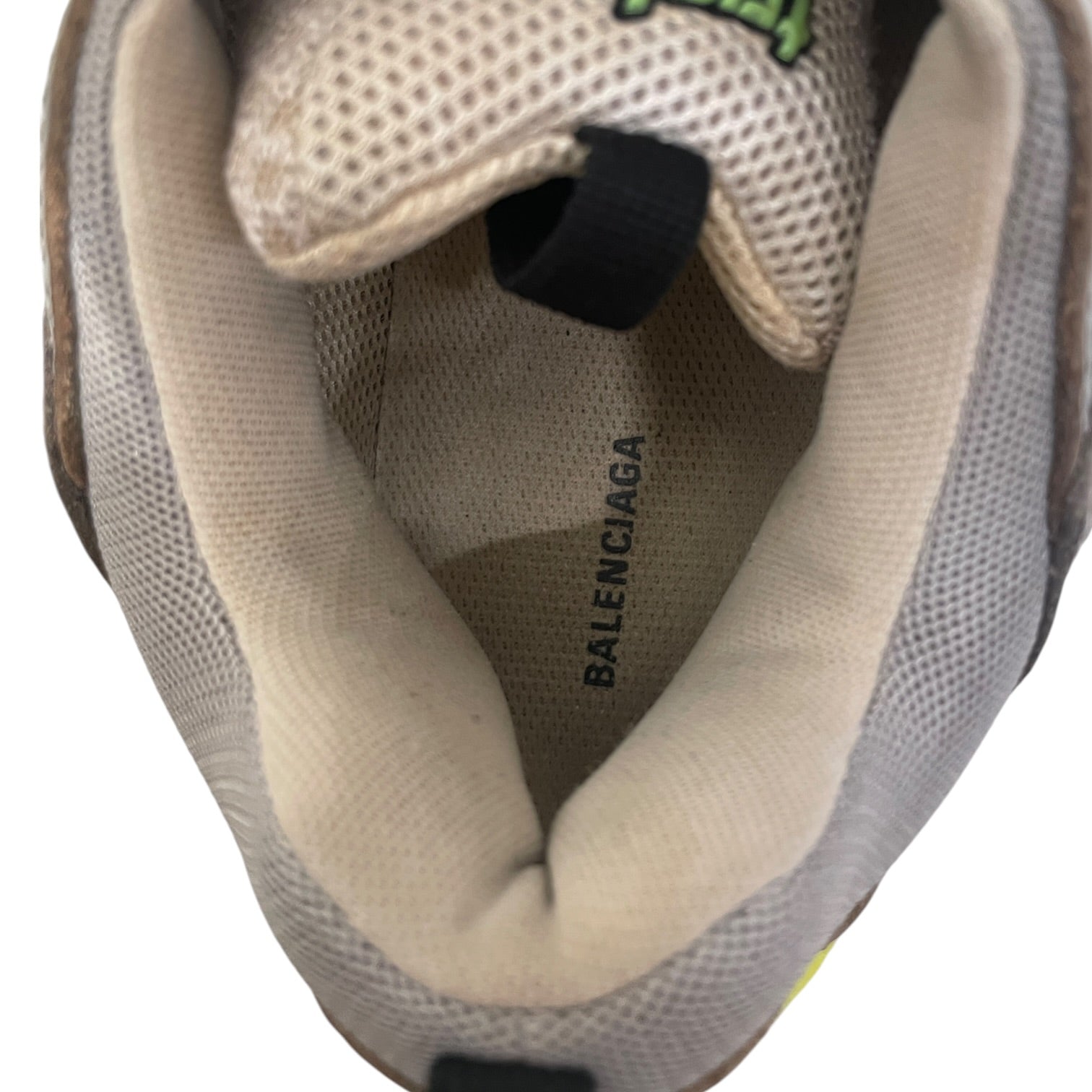 BALENCIAGA/Low-Sneakers/US 7/Acrylic/GRY/NEON ACCENTS view 3