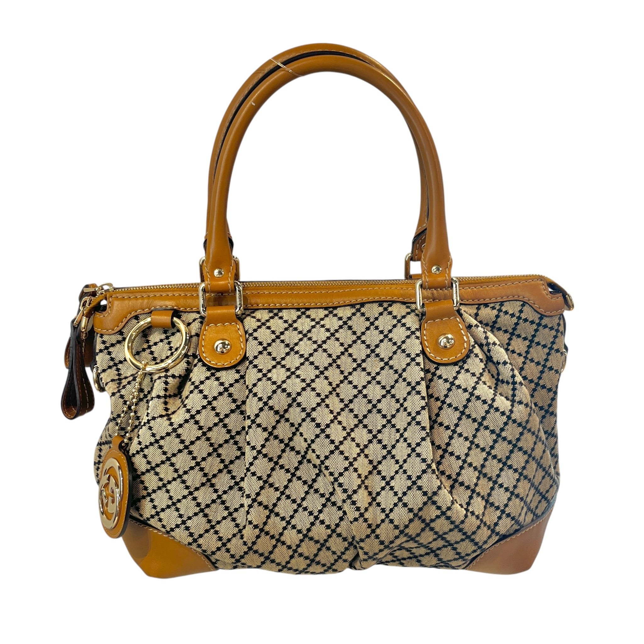 GUCCI/Hand Bag/All Over Print/BEG/DIAMANTE SUKEY BOSTON BAG view 1