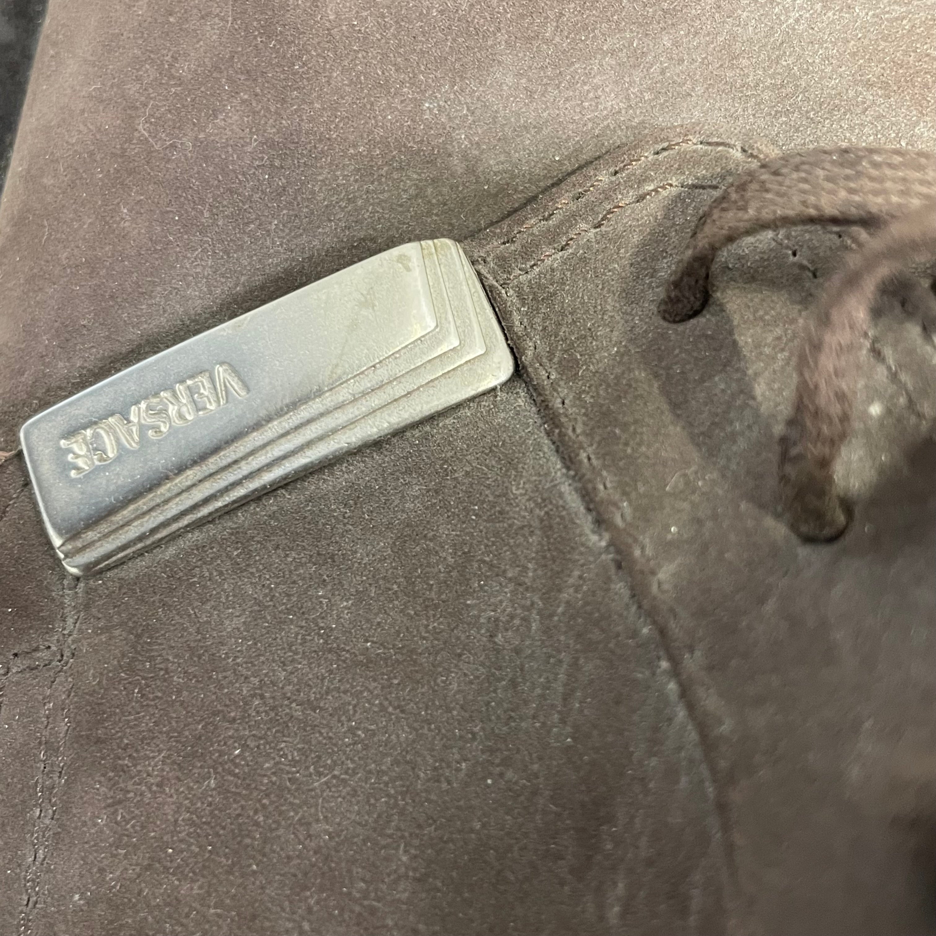 GIANNI VERSACE/Dress Shoes/US 6/Suede/BRW/DUSTY BROWN/METAL TAB view 5