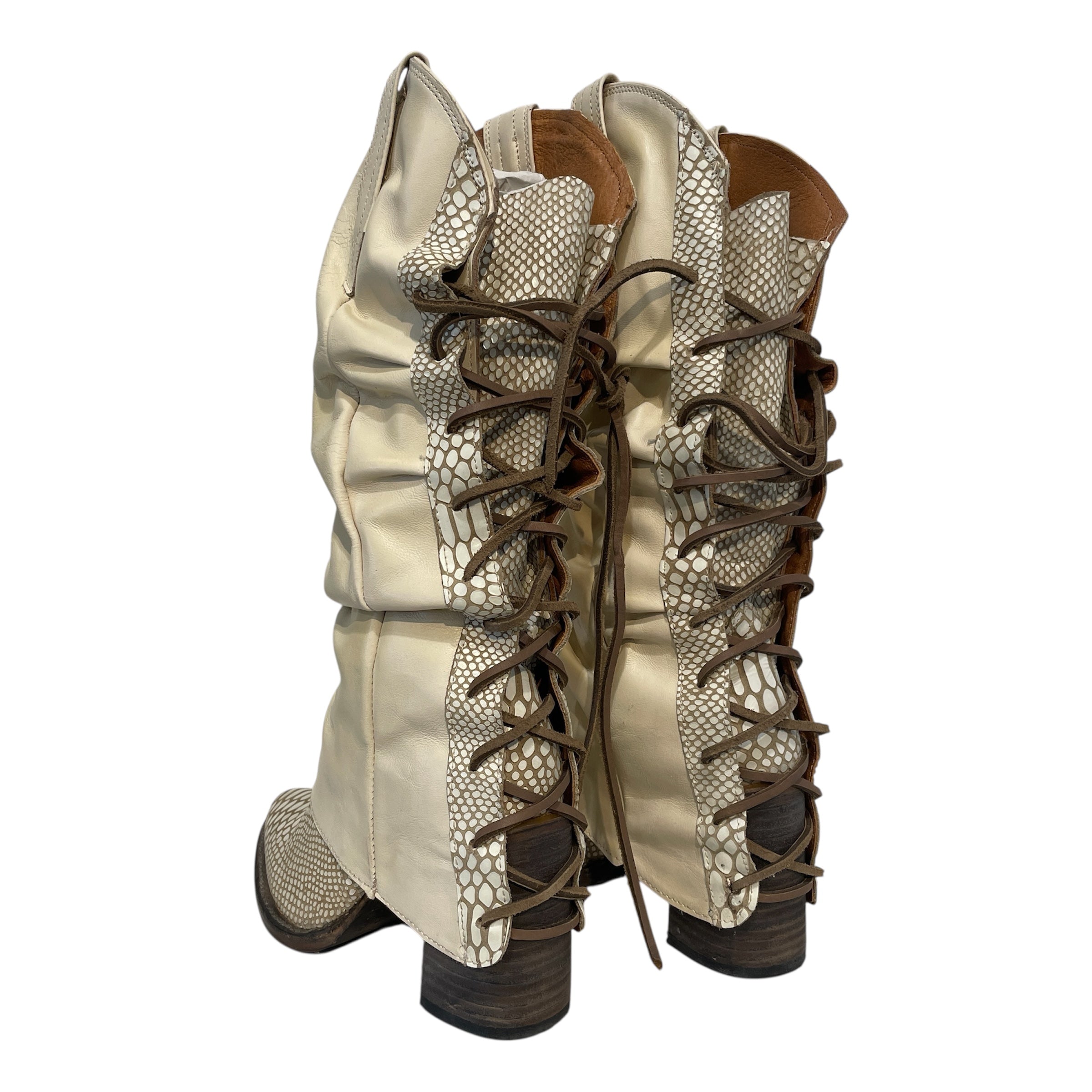 Freebird by Steven/Western Boots/US 8/Animal Pattern/Leather/BEG/Jules Snake Boot view 2