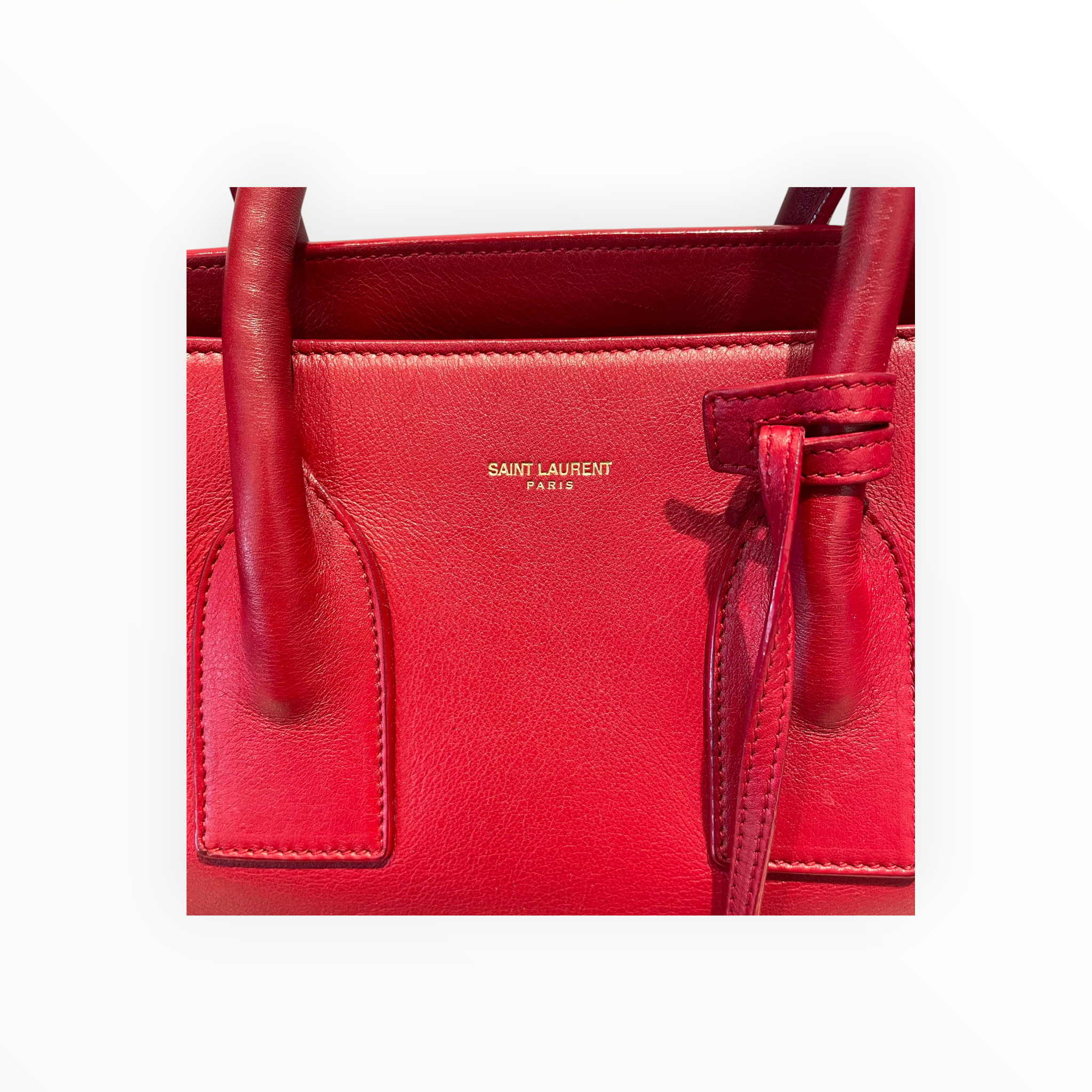 YVES SAINT LAURENT/Hand Bag/Leather/RED/Sac De Jour view 4