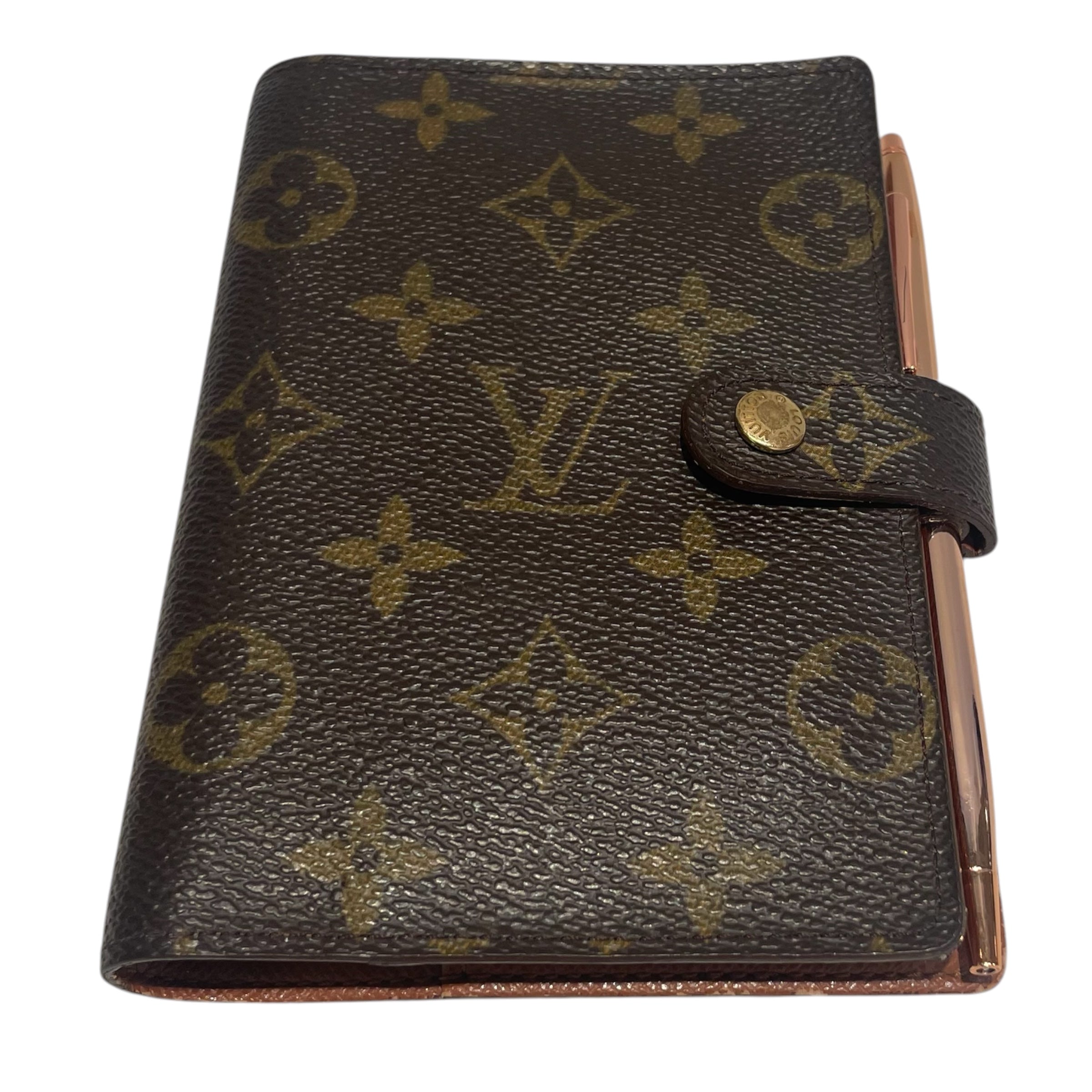 LOUIS VUITTON/Planner Cover/Monogram/BRW/ring agenda with pen view 1