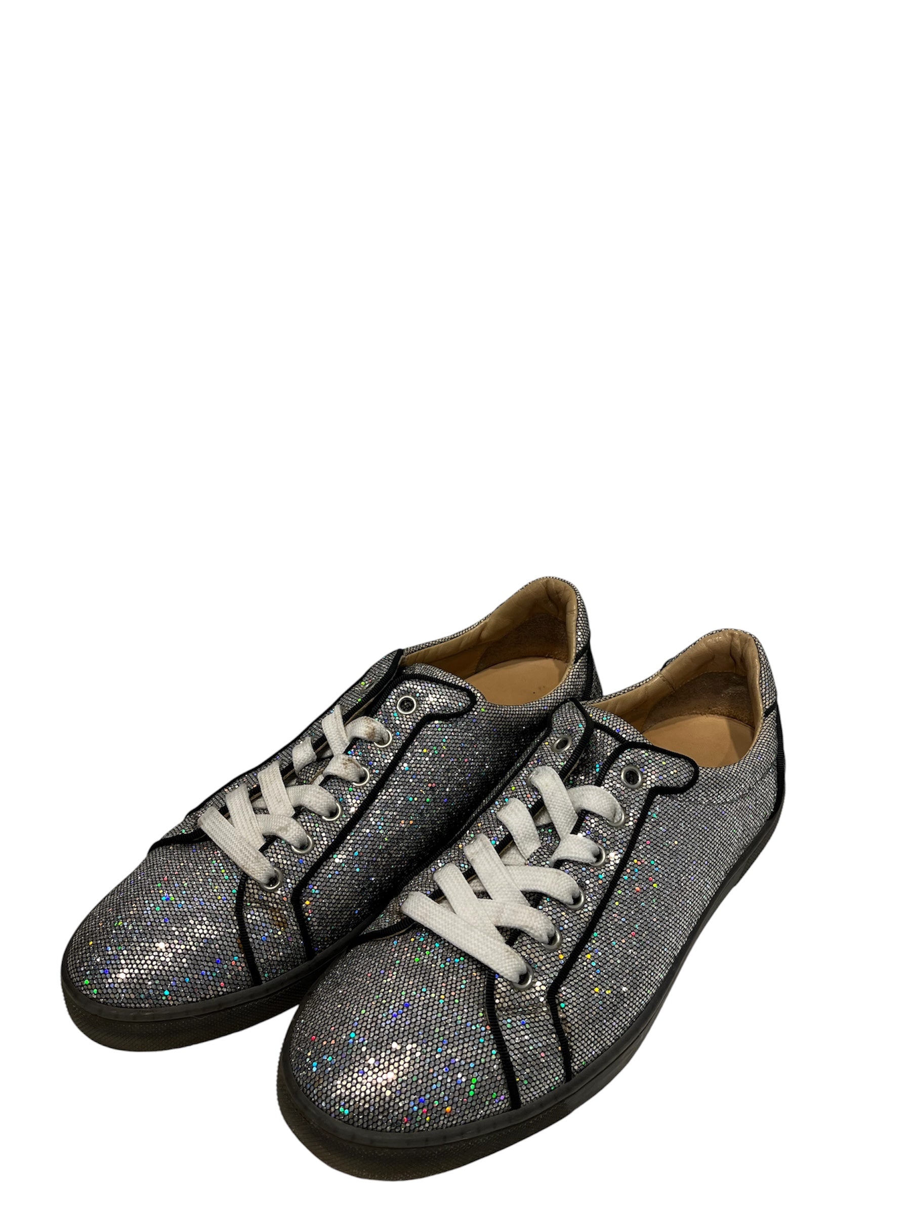 Christian Louboutin/Low-Sneakers/US 9/Cotton/SLV/ view 1