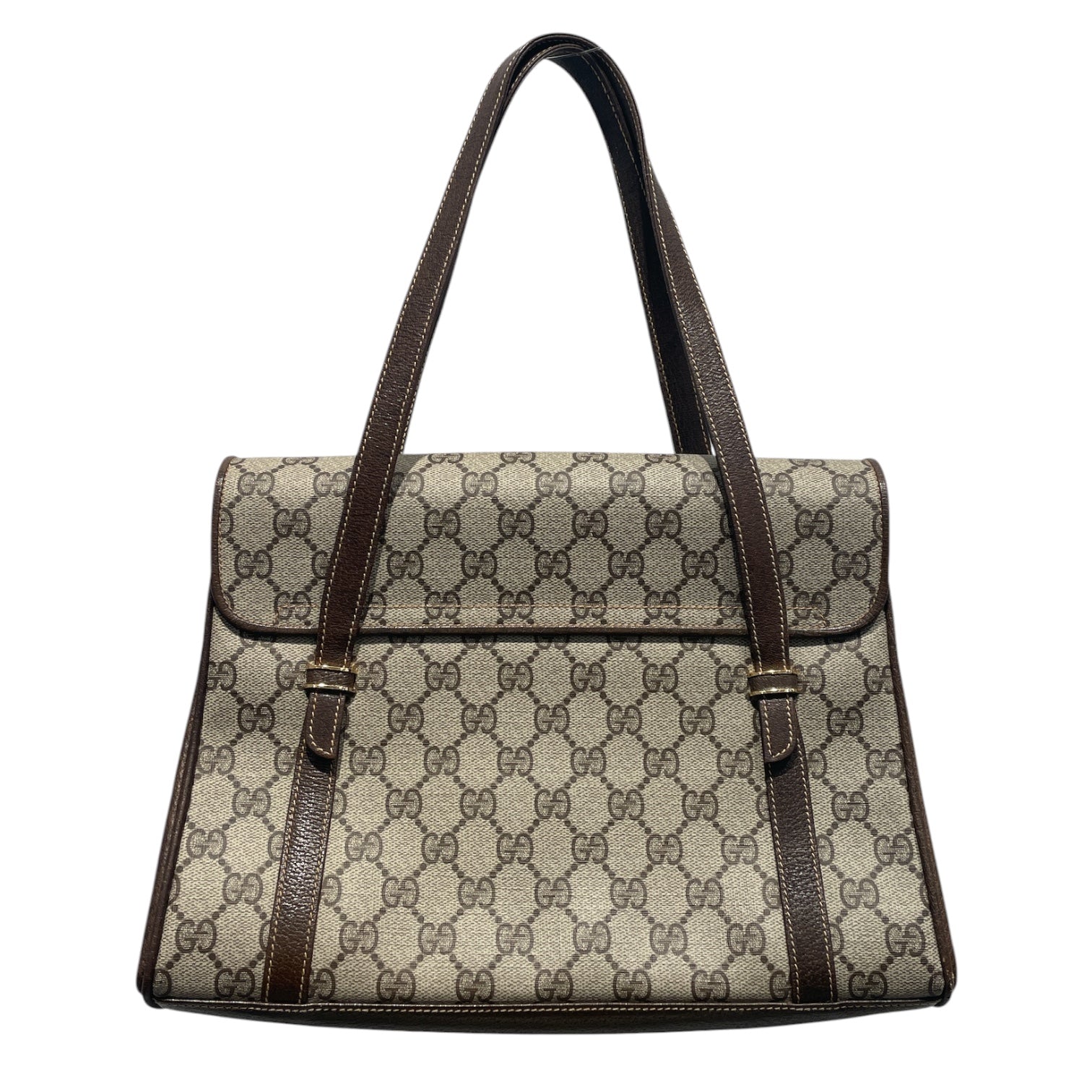 GUCCI/Hand Bag/Monogram/Leather/BEG/VINTAGE FOLD OVER BAG view 2
