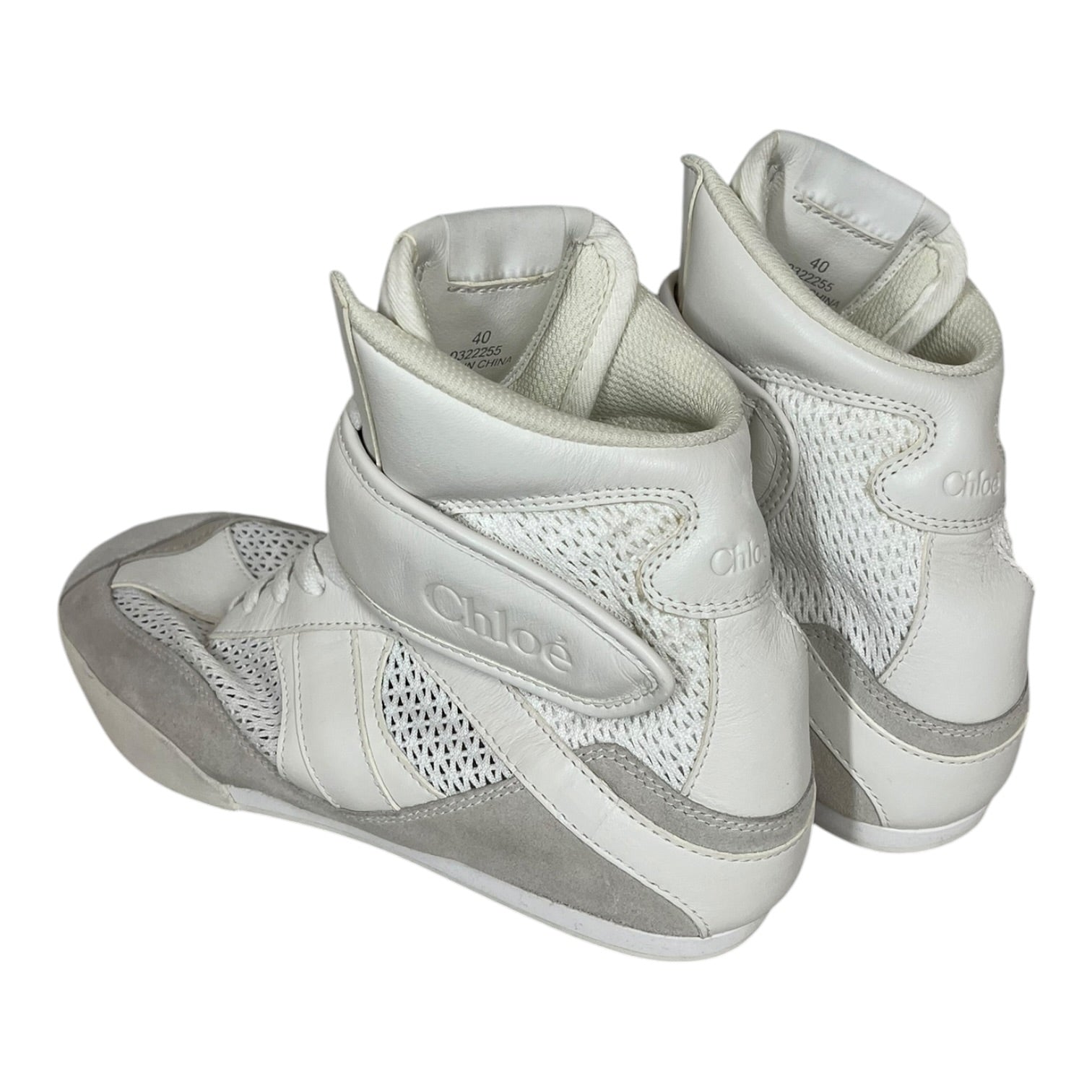 Chloe/Hi-Sneakers/US 6/Cotton/WHT/BOXING SHOES view 2