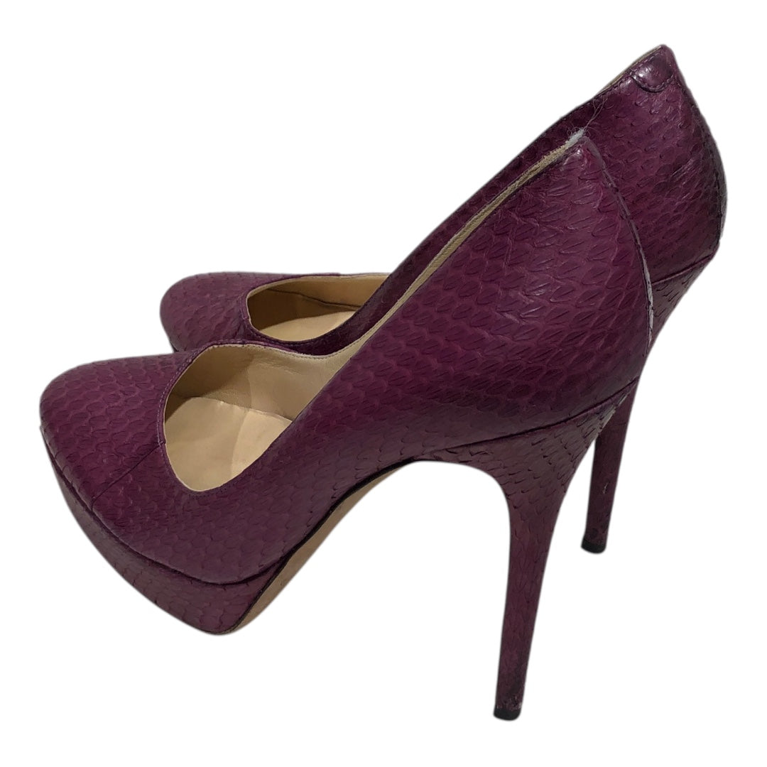 JIMMY CHOO/Heels/EU 40/Animal Pattern/PPL/purplish snakeskin like fabric view 2