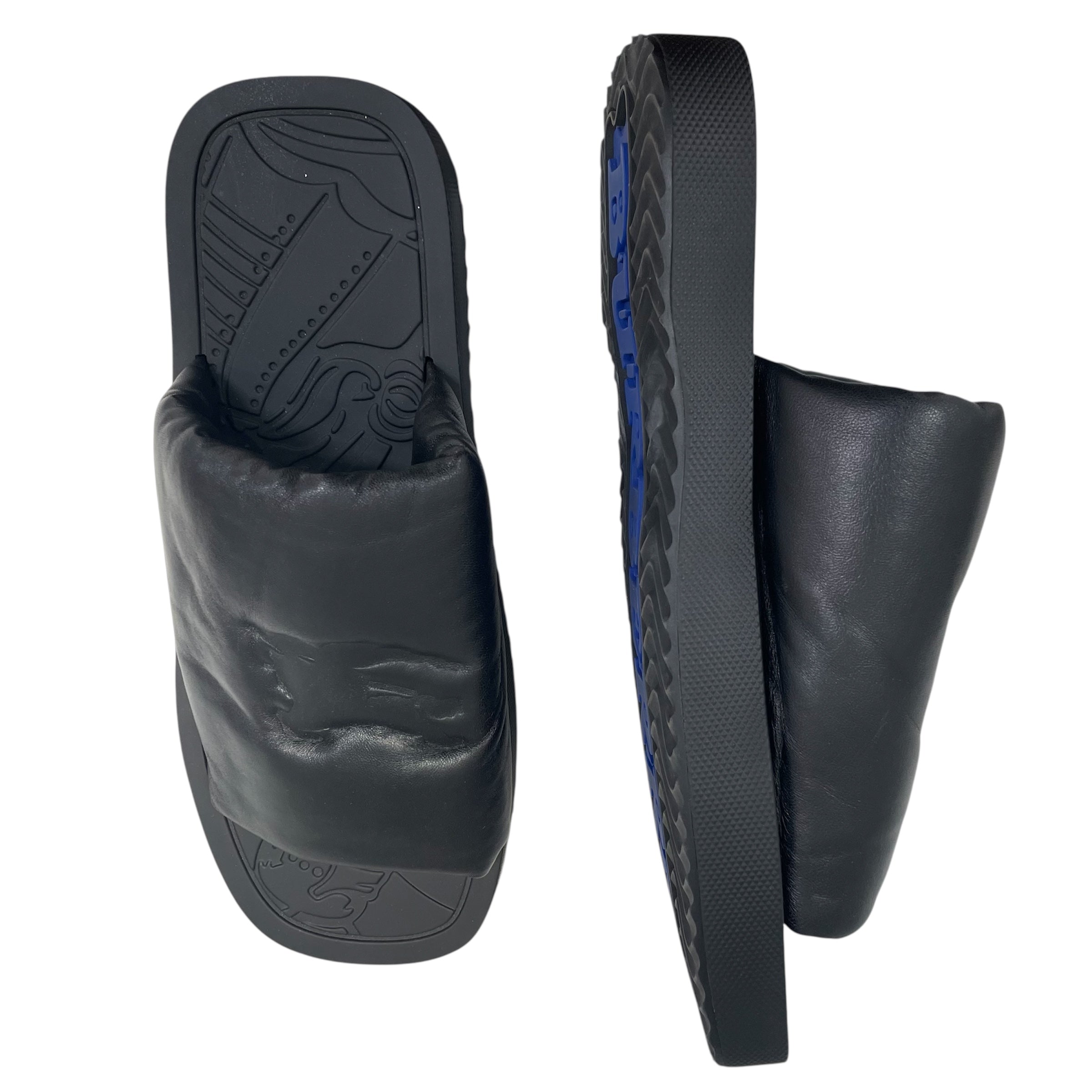 BURBERRY/Sandals/EU 45/Leather/BLK/HORSE IMPRINT view 5