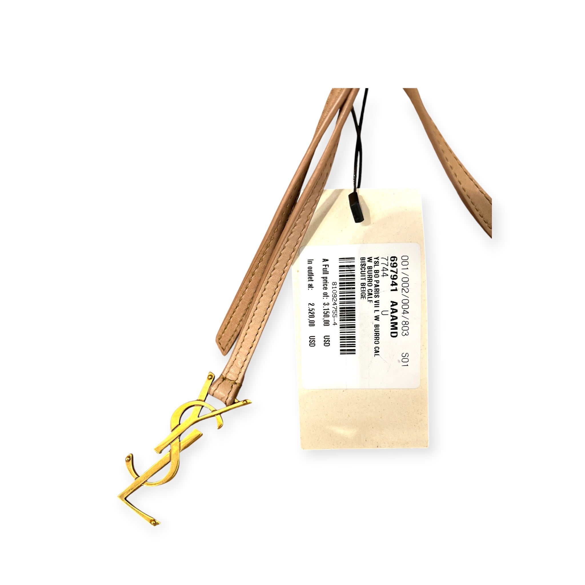 SAINT LAURENT/Bag/Leather/BEG/PARIS VII NWT CALF view 7