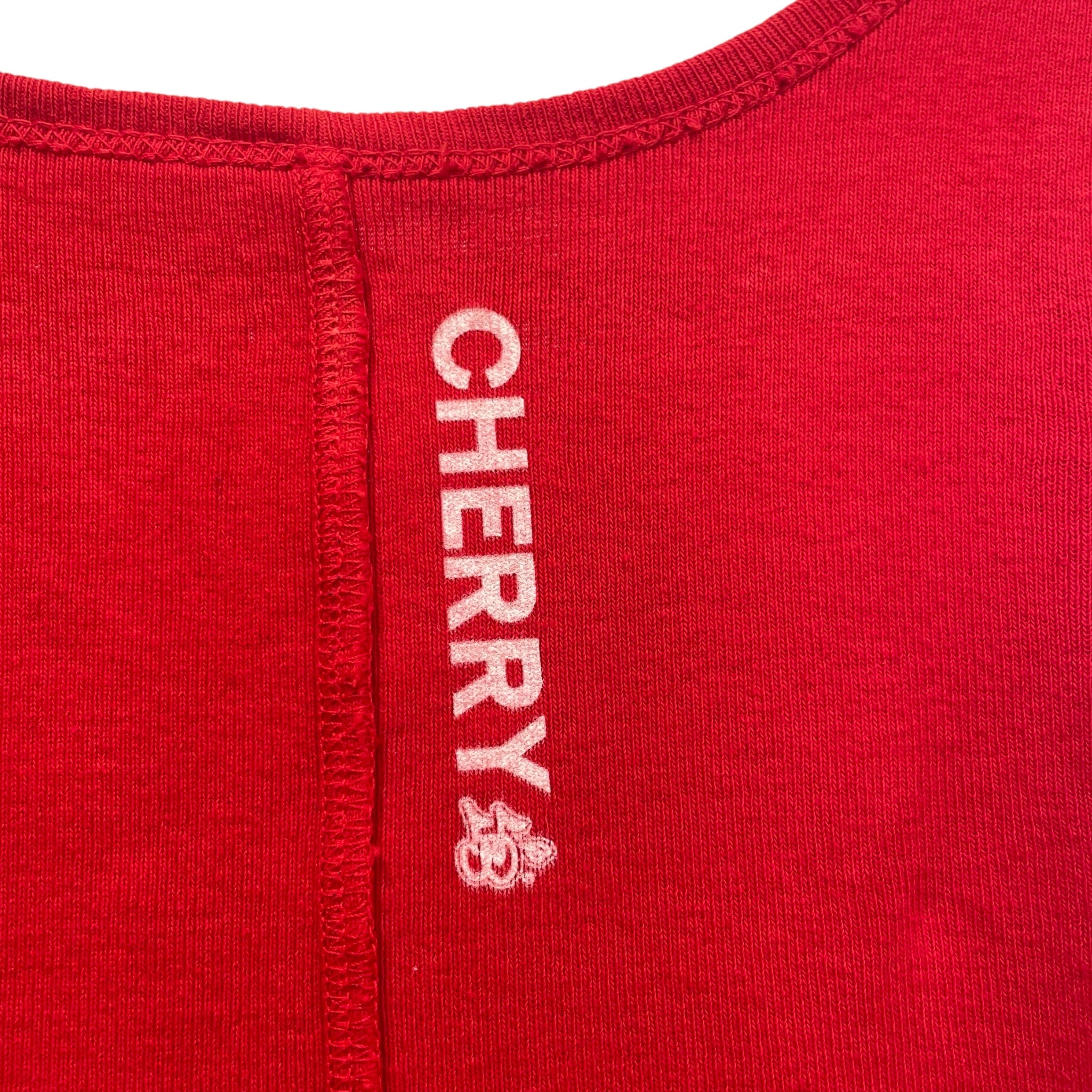 CHERRY/Camisole/M/Cotton/RED/LEFT CHEST PRINT TANK view 3