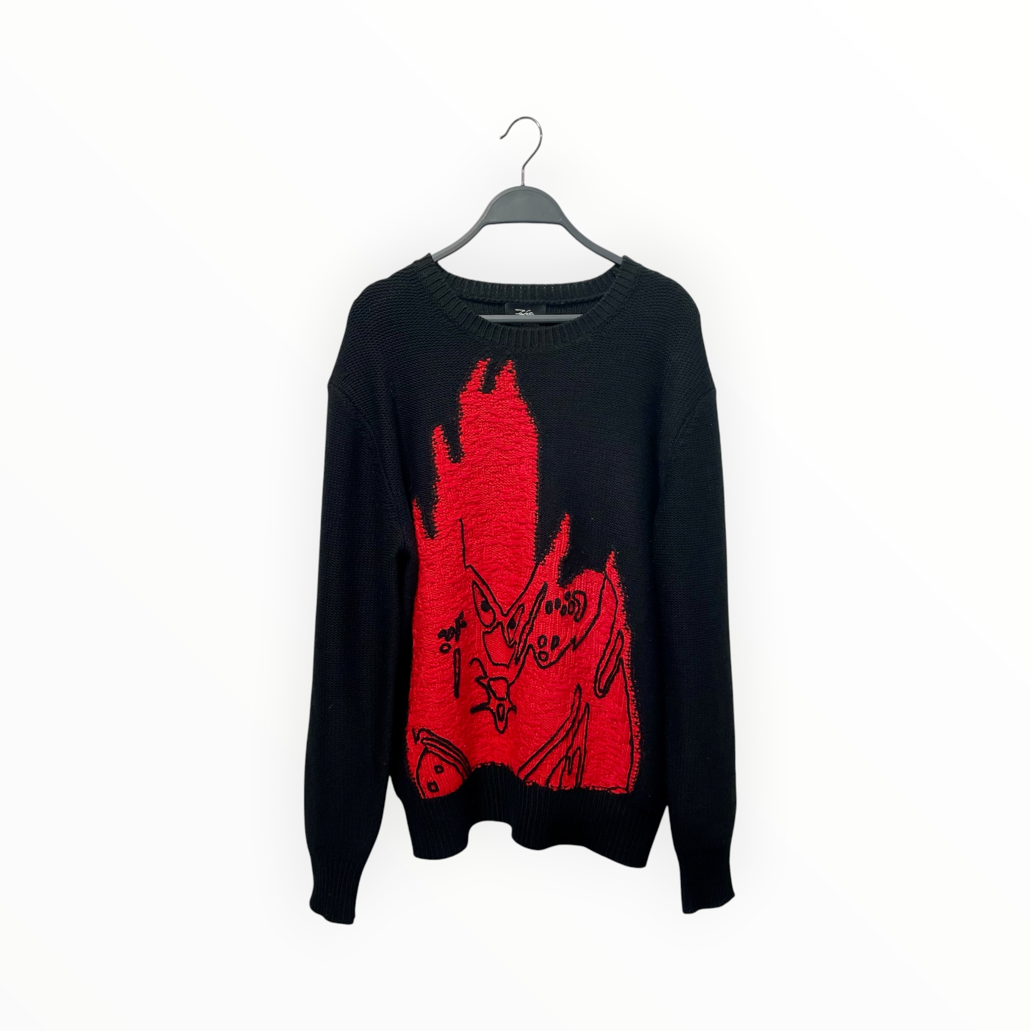 MARC JACOBS/Sweater/S/Graphic/Wool/BLK/Futura Sweater view 1