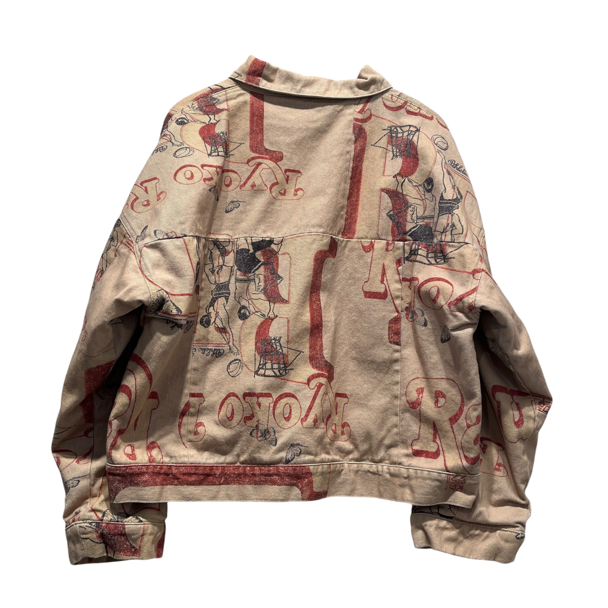 Ryoko Rain /Blouson/L/Cotton/BEG/Graphic/vintage hoop graphic view 2