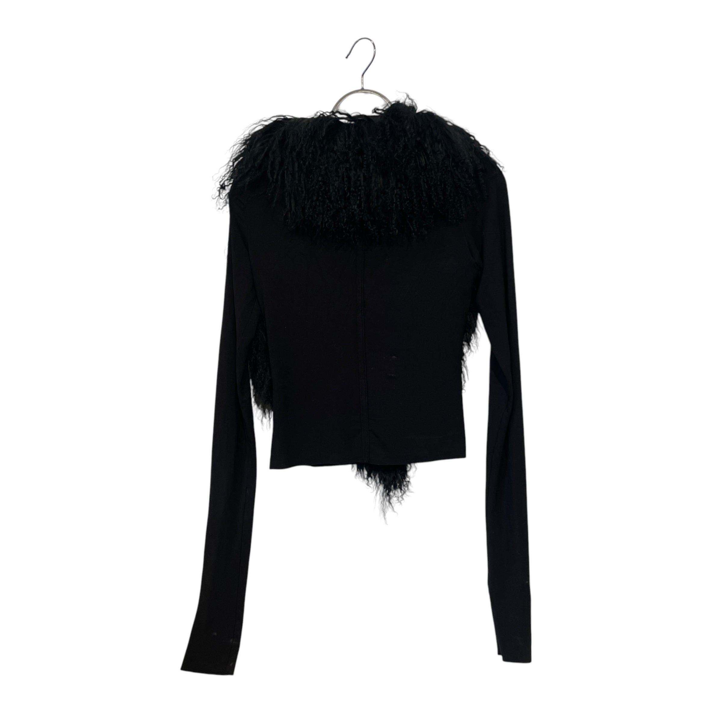 TANKair/Tops/S/BLK/FAUX FUR LONG SLEEVE view 2