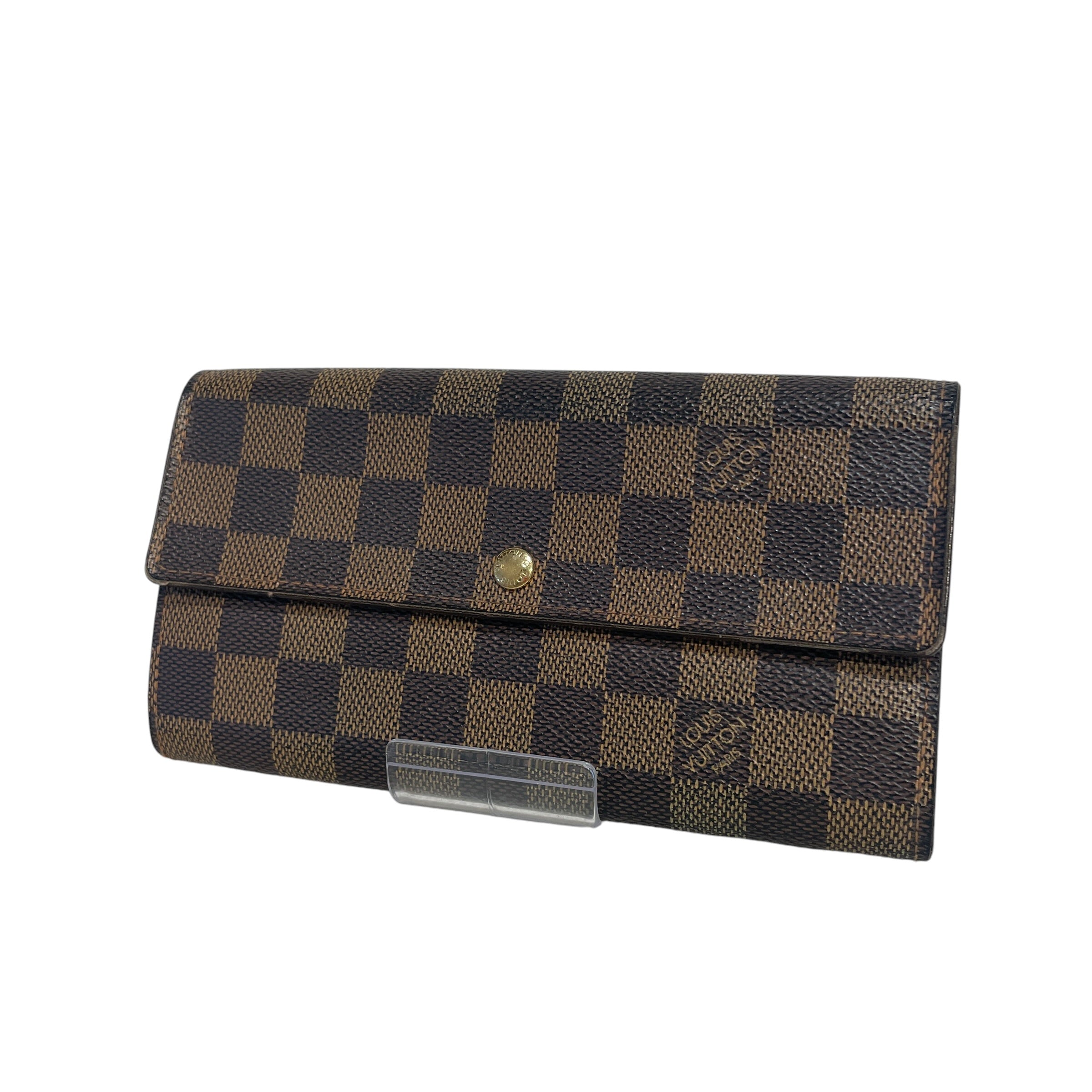LOUIS VUITTON/Long Wallet/Monogram/Leather/BRW/L's/Damier Ebene Sarah Wallet view 1